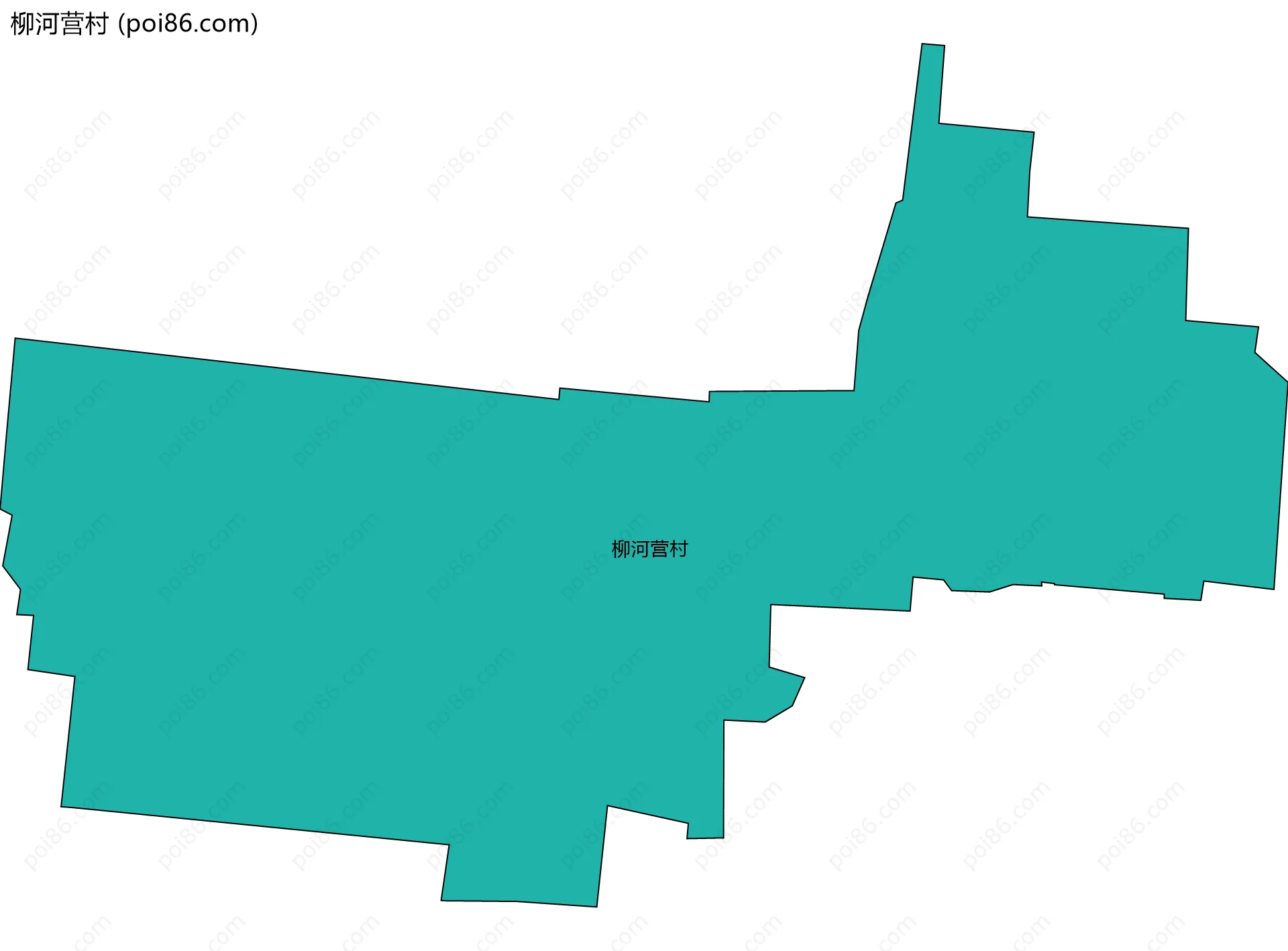 柳河营村边界地图