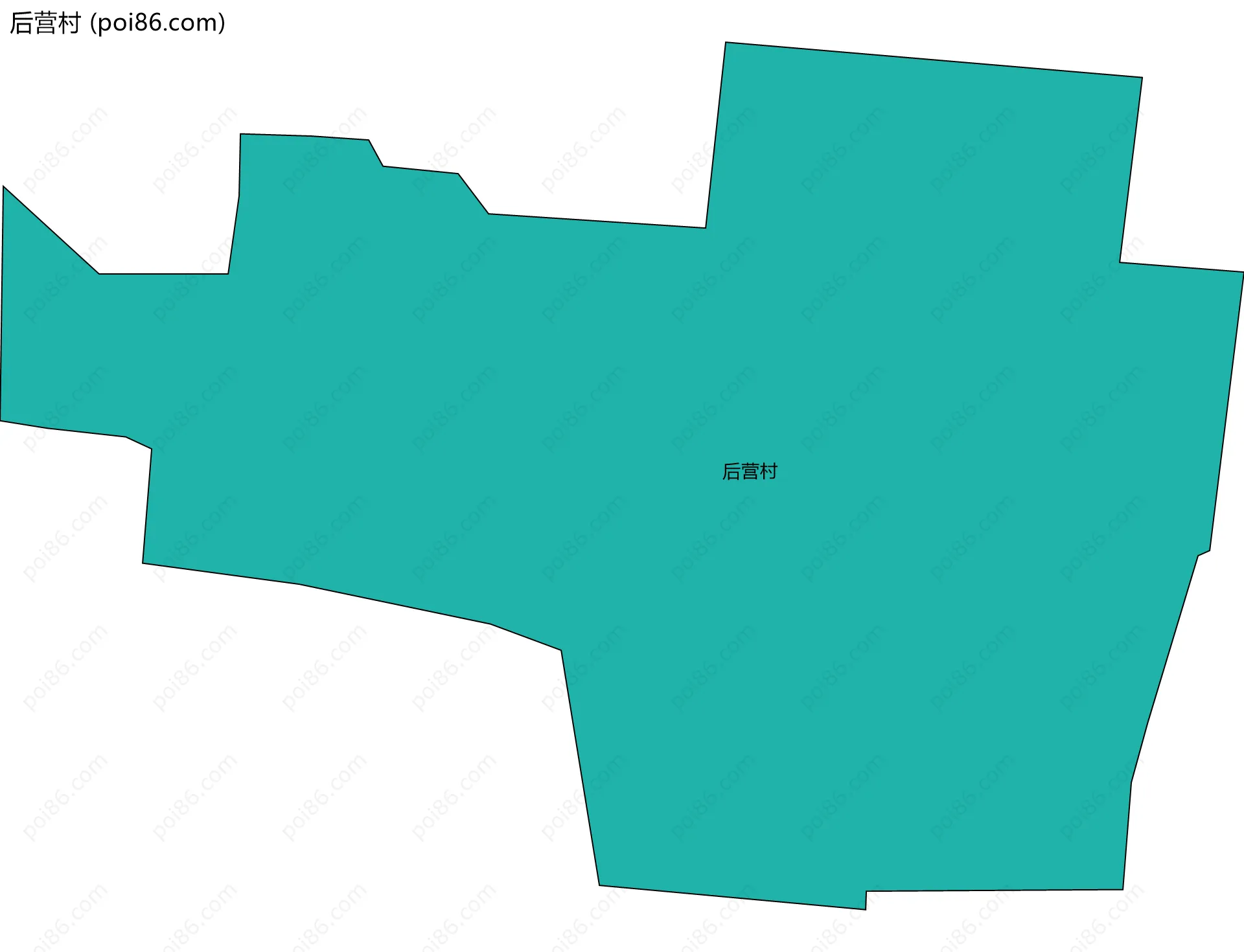 后营村边界地图