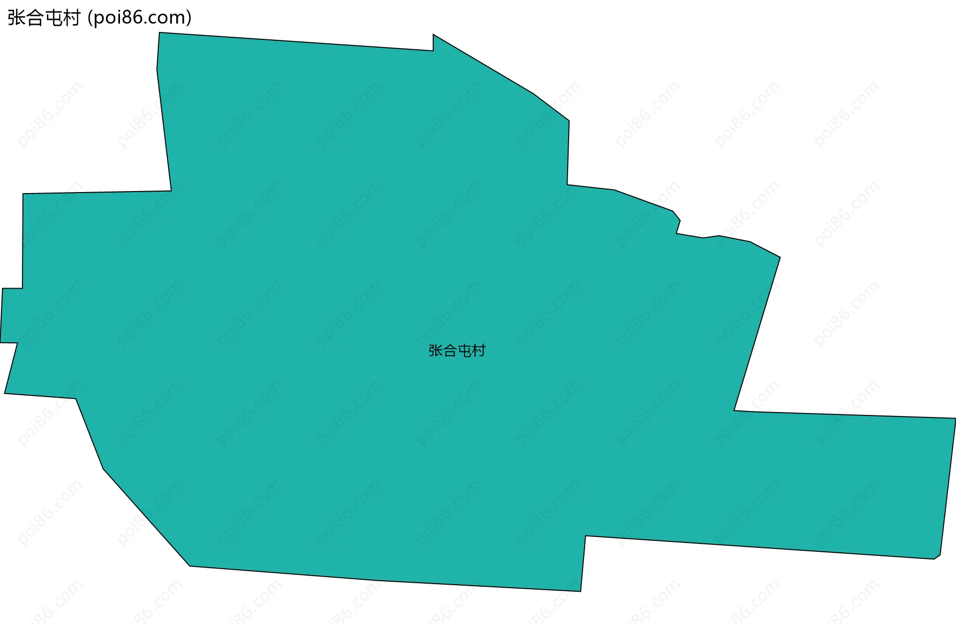 张合屯村边界地图