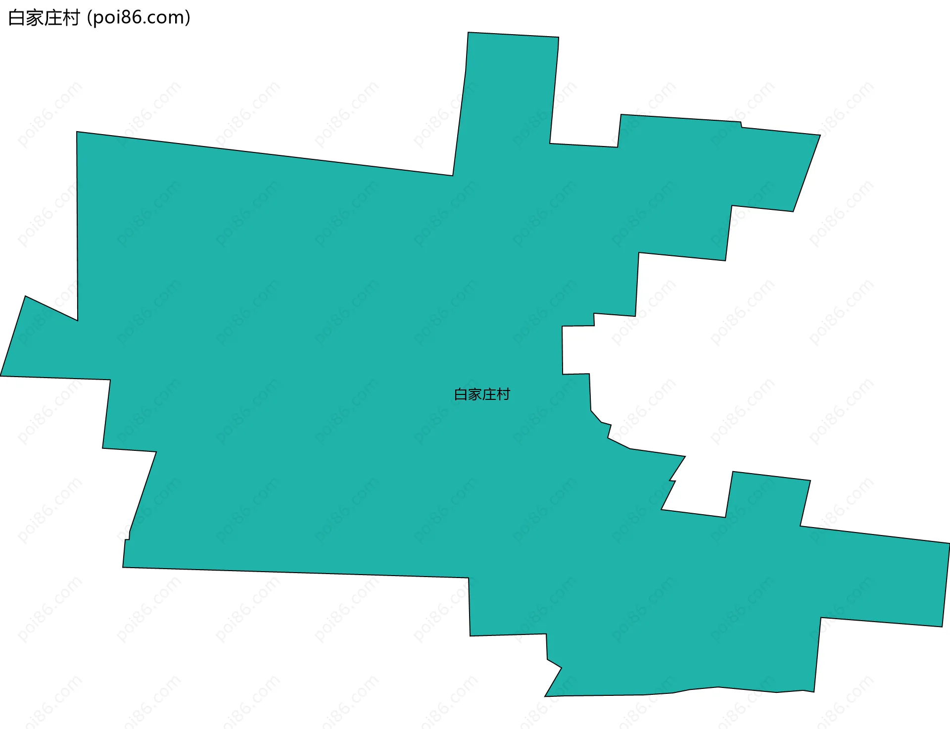 白家庄村边界地图