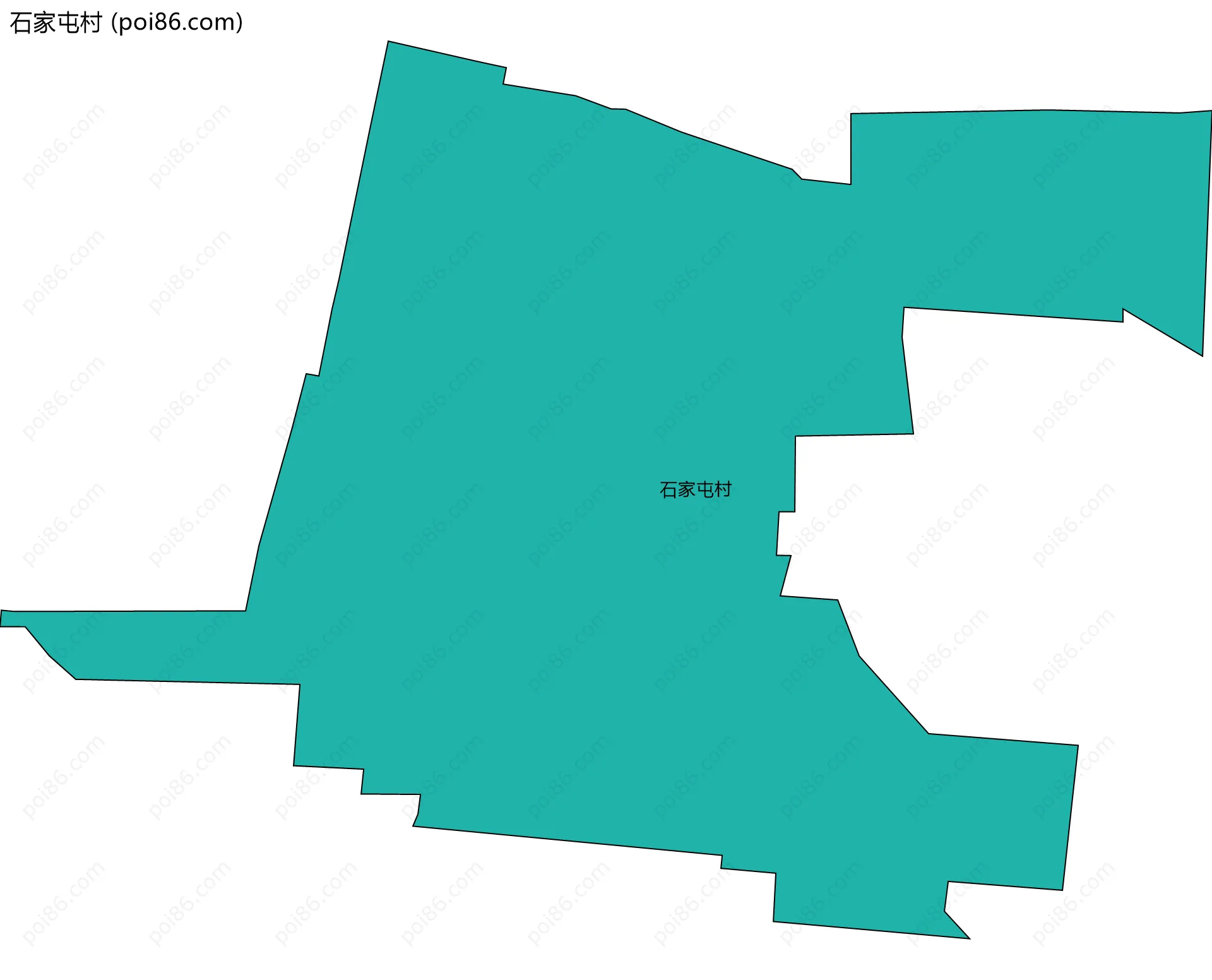石家屯村边界地图