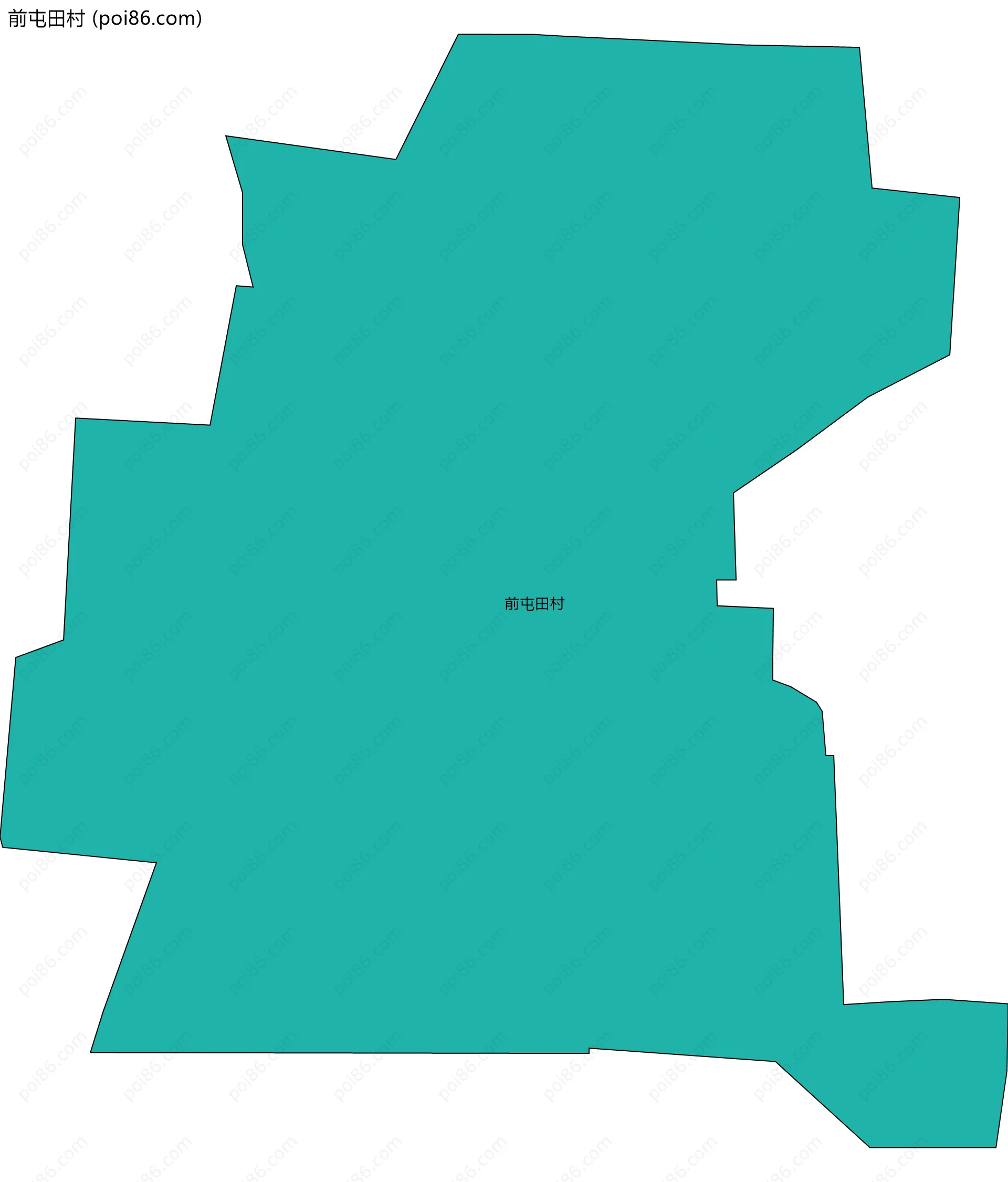 前屯田村边界地图