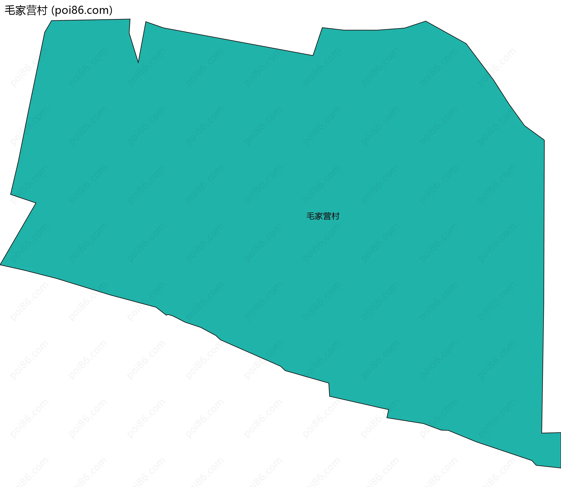 毛家营村边界地图