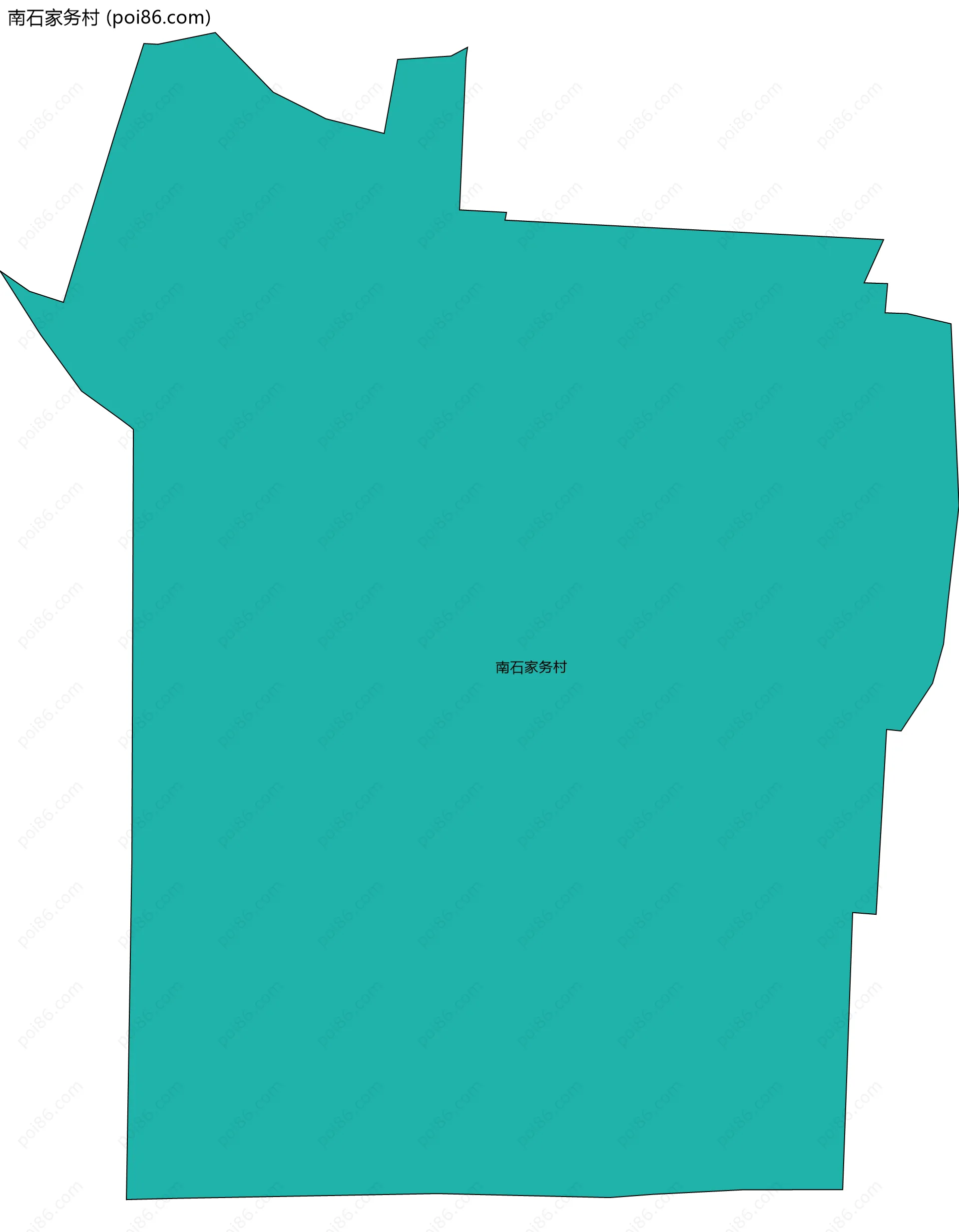 南石家务村边界地图