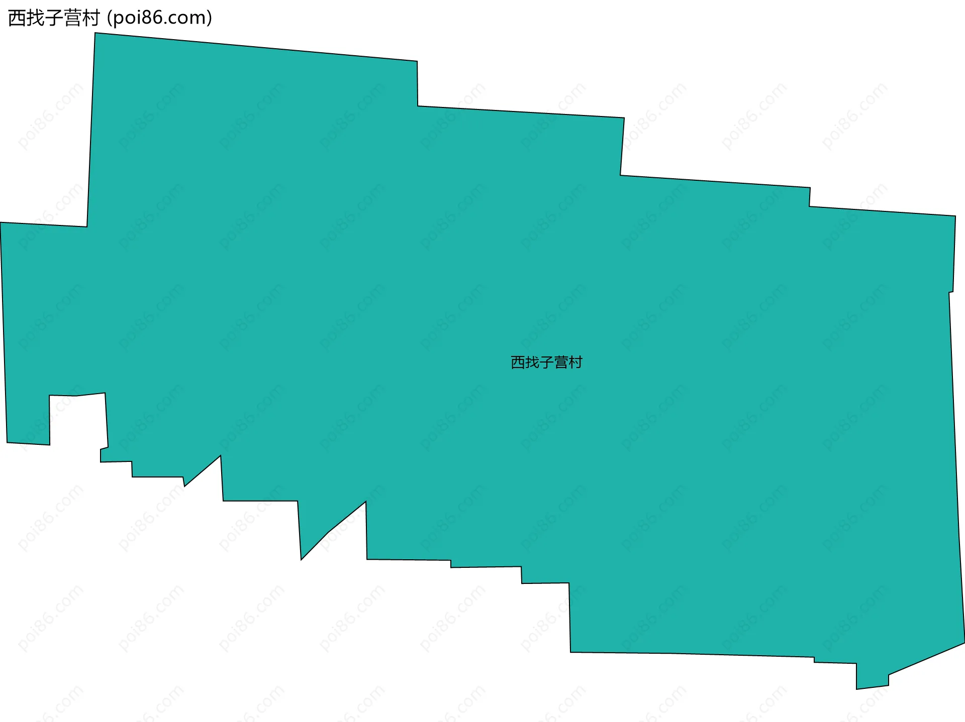 西找子营村边界地图