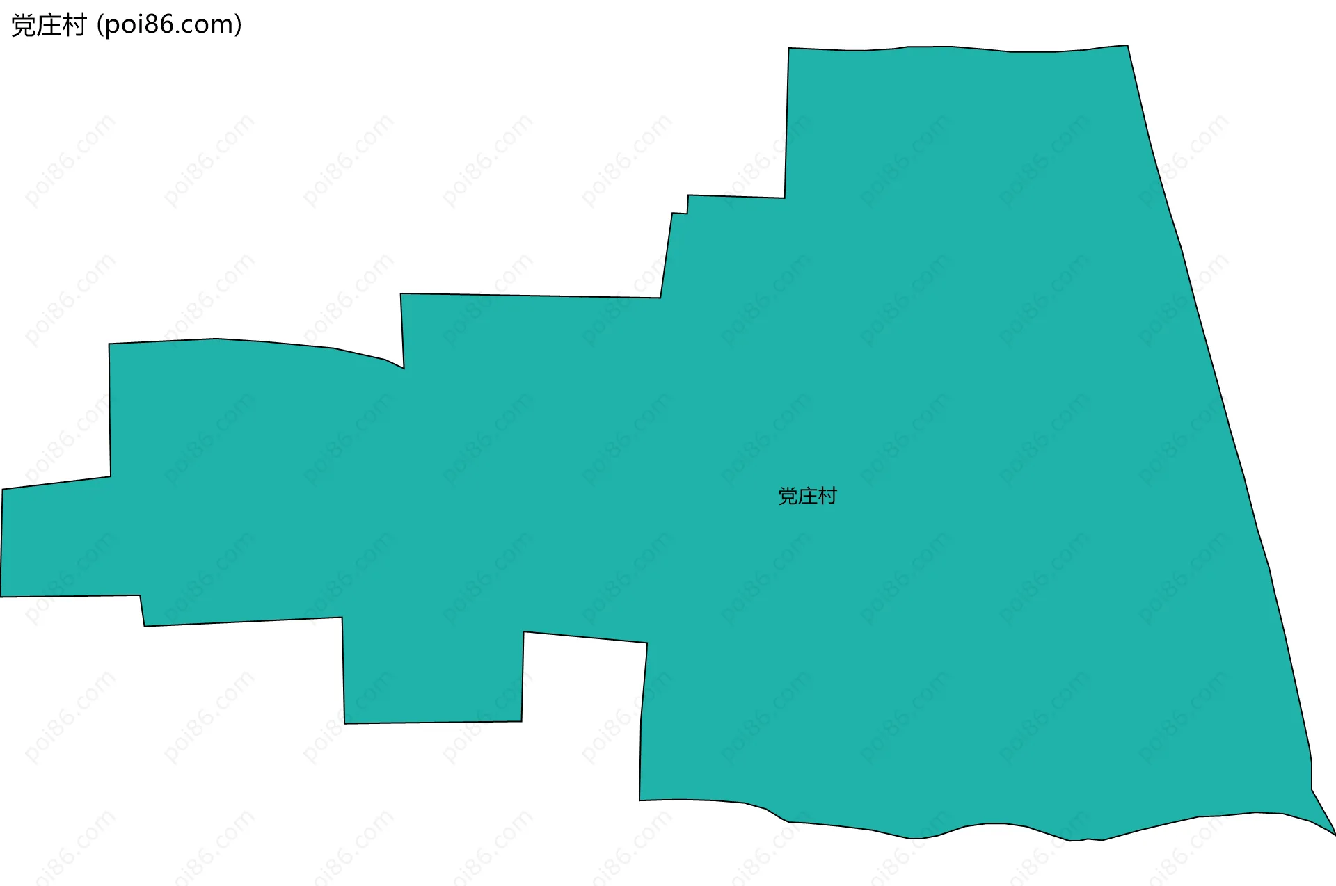 党庄村边界地图