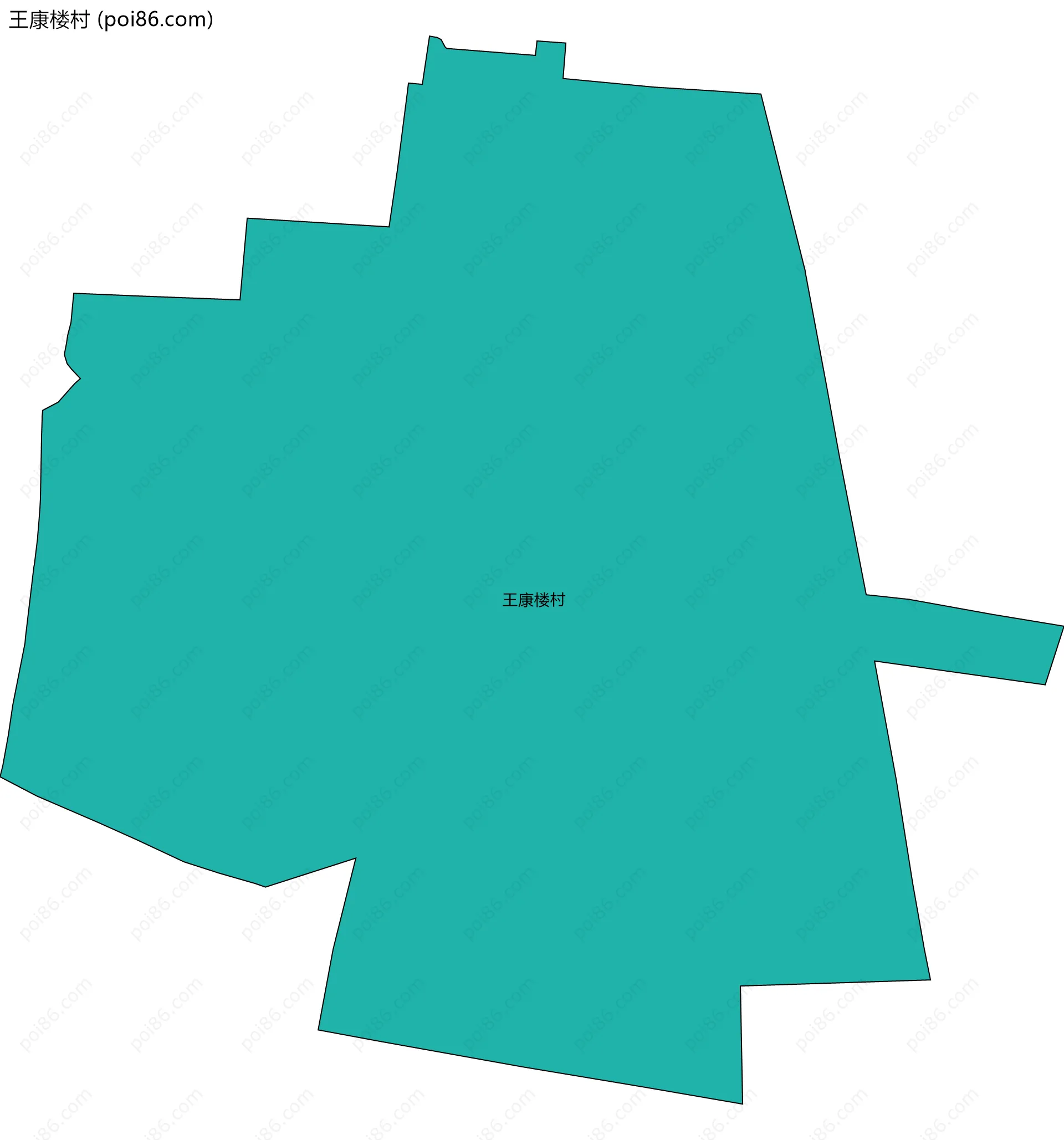 王康楼村边界地图