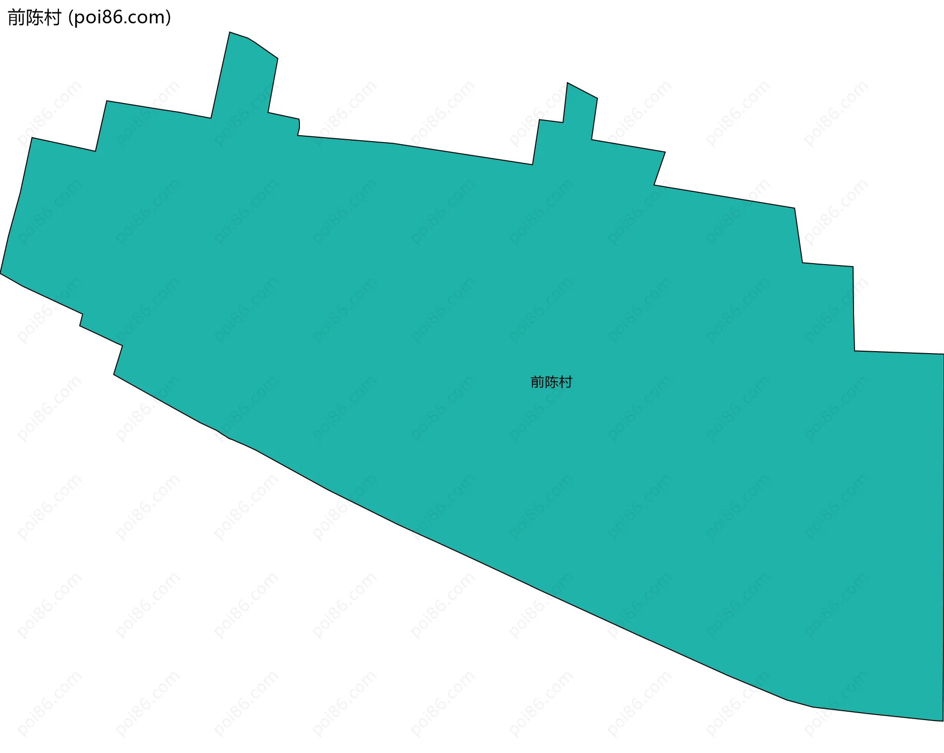 前陈村边界地图