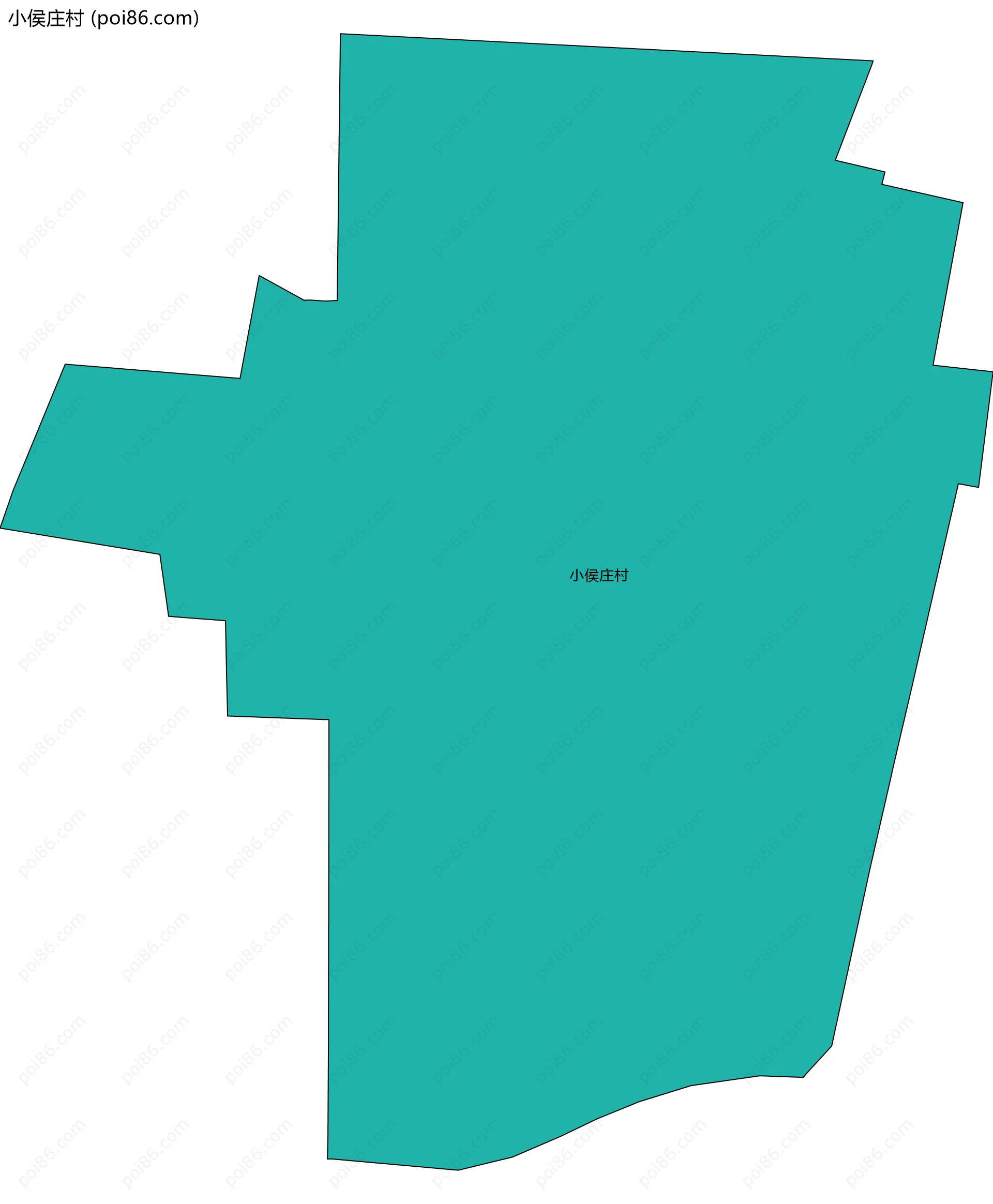 小侯庄村边界地图