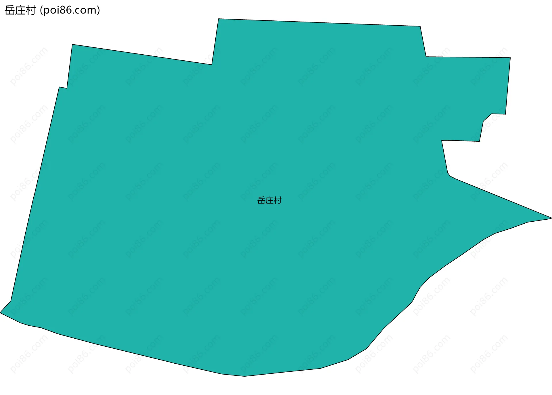 岳庄村边界地图