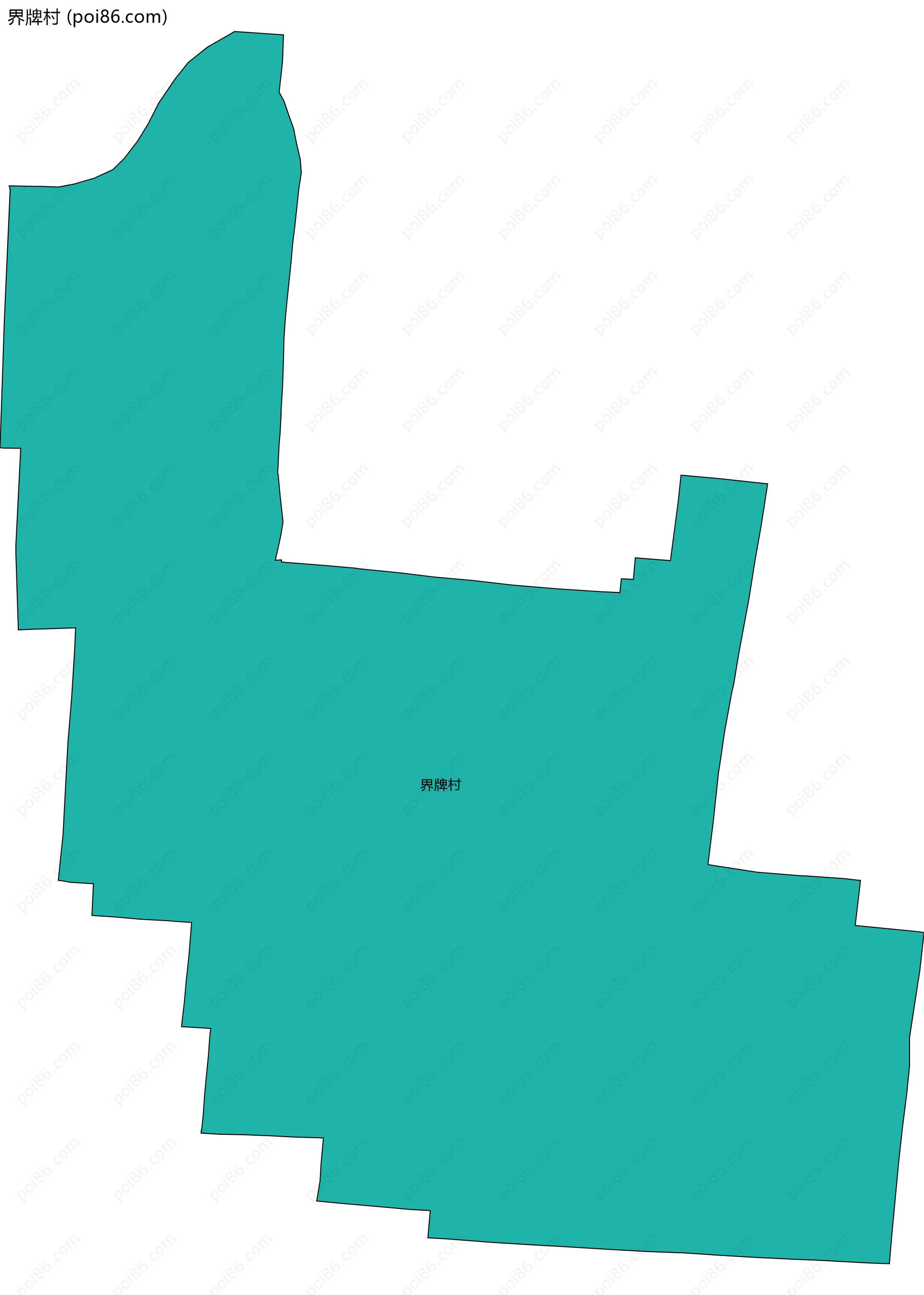 界牌村边界地图