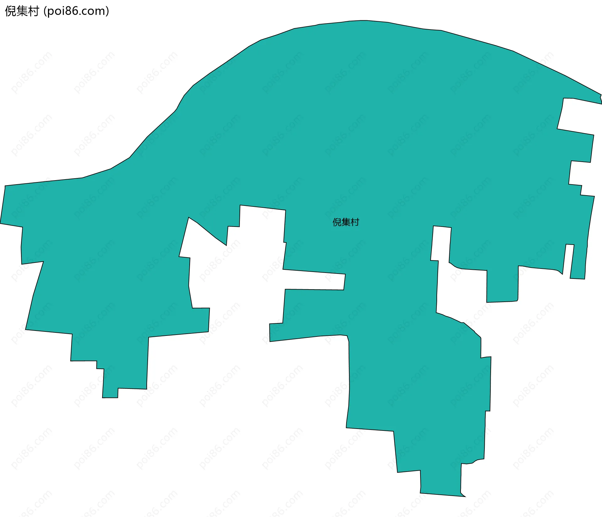 倪集村边界地图