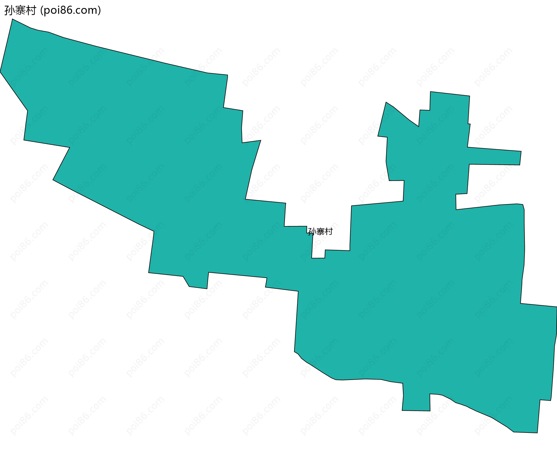 孙寨村边界地图