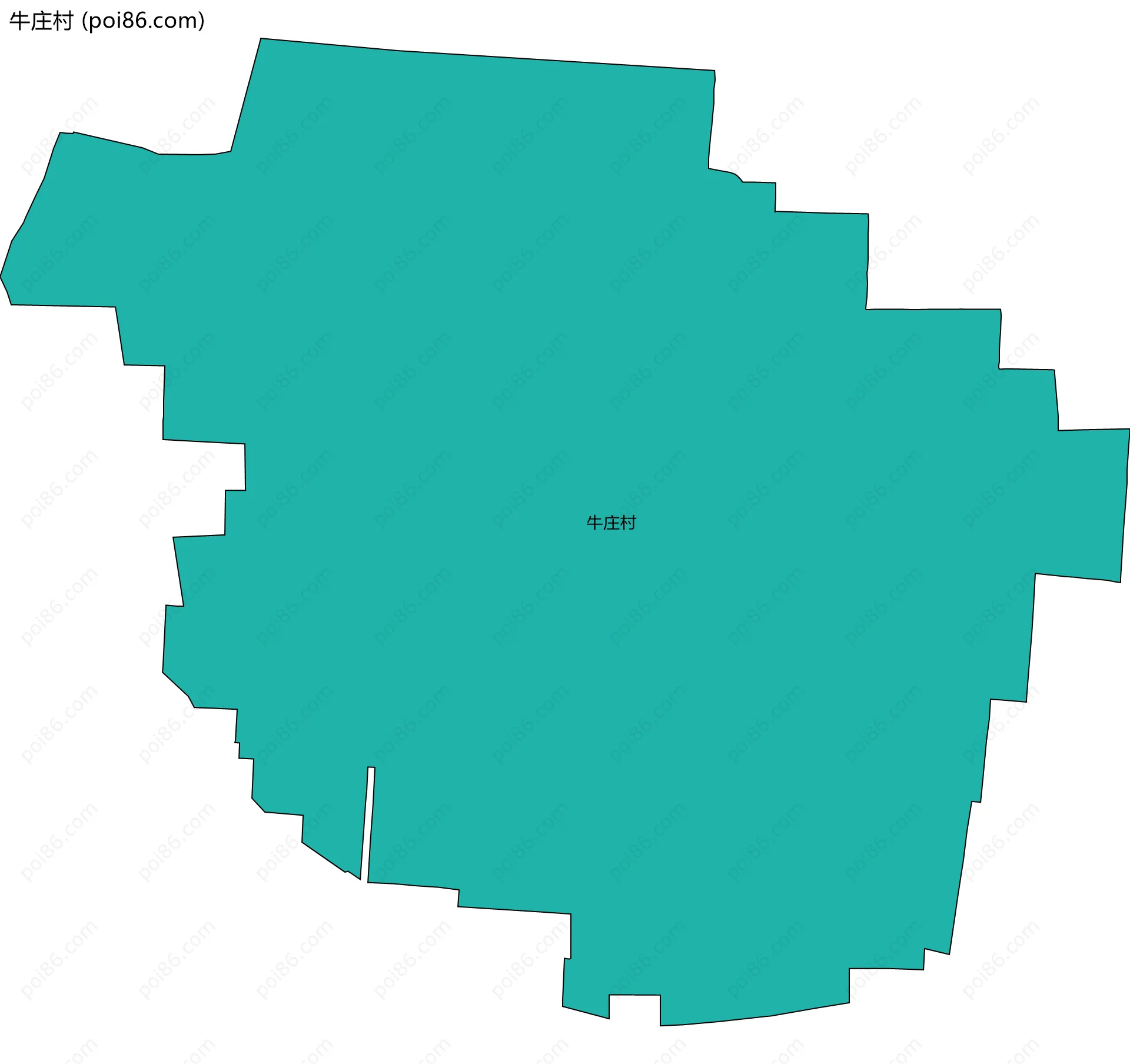 牛庄村边界地图