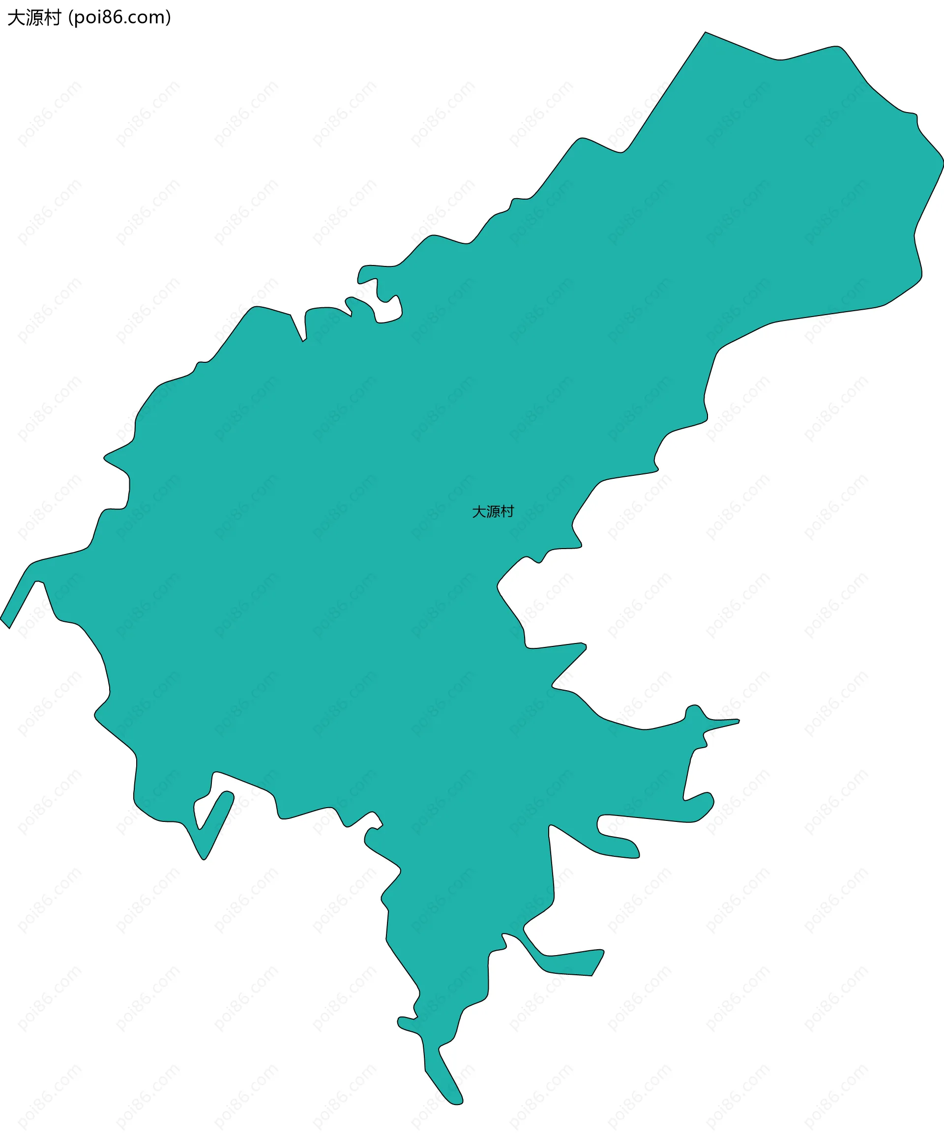 大源村边界地图