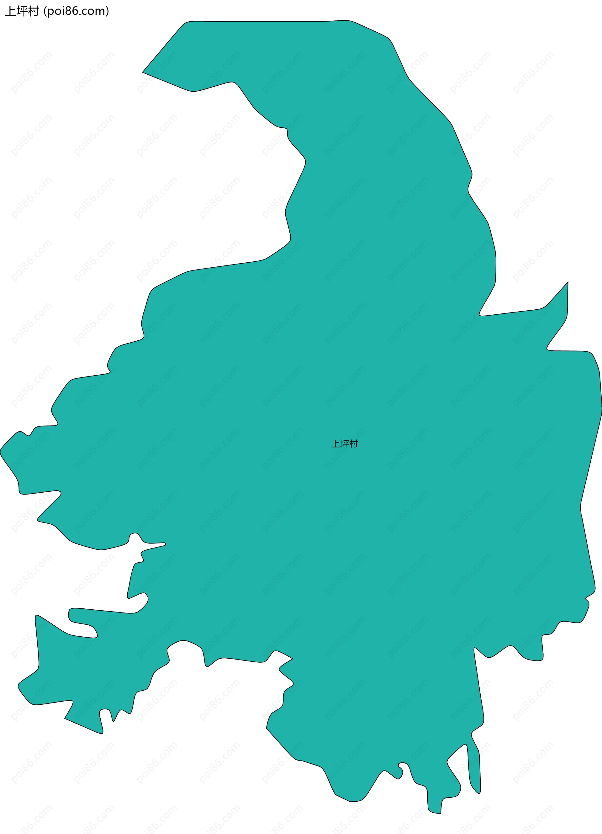 上坪村边界地图