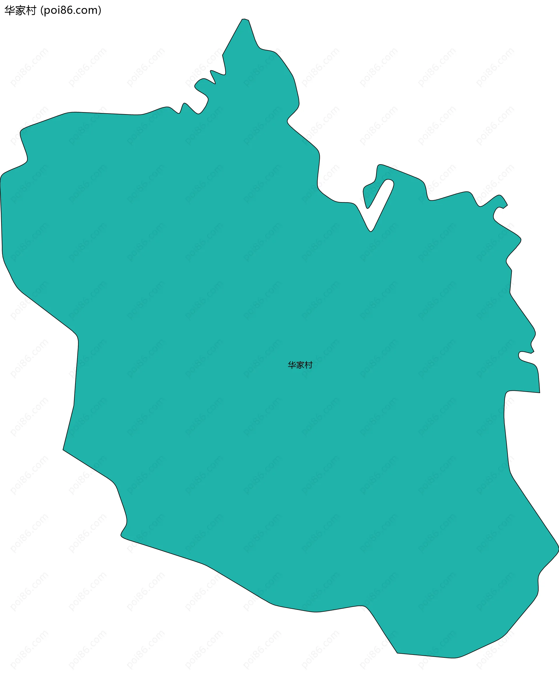 华家村边界地图