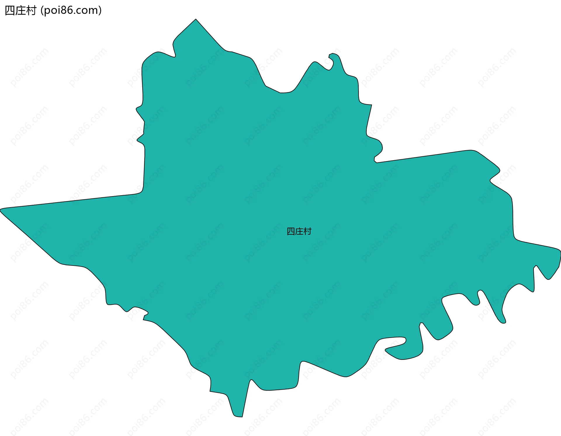 四庄村边界地图