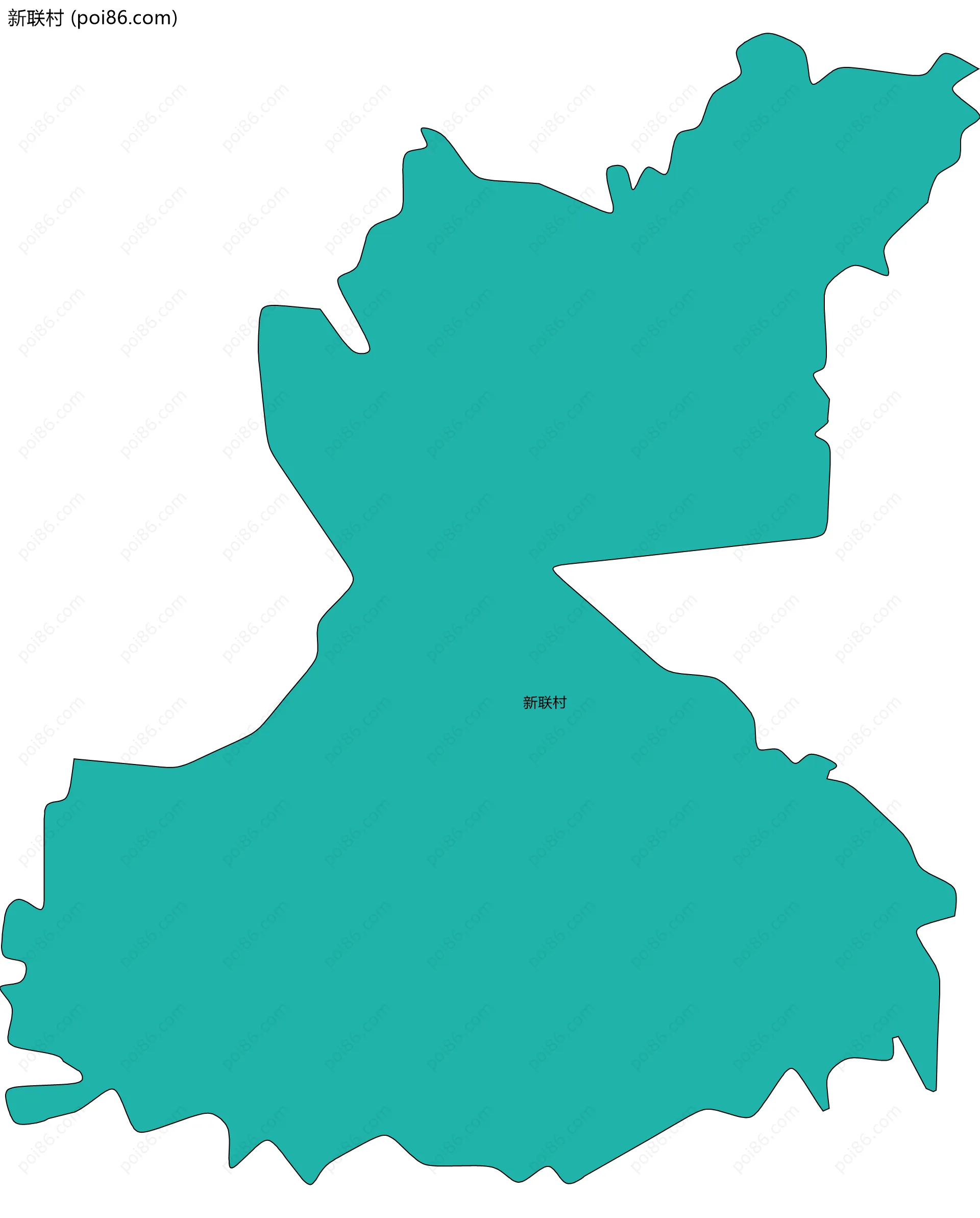 新联村边界地图