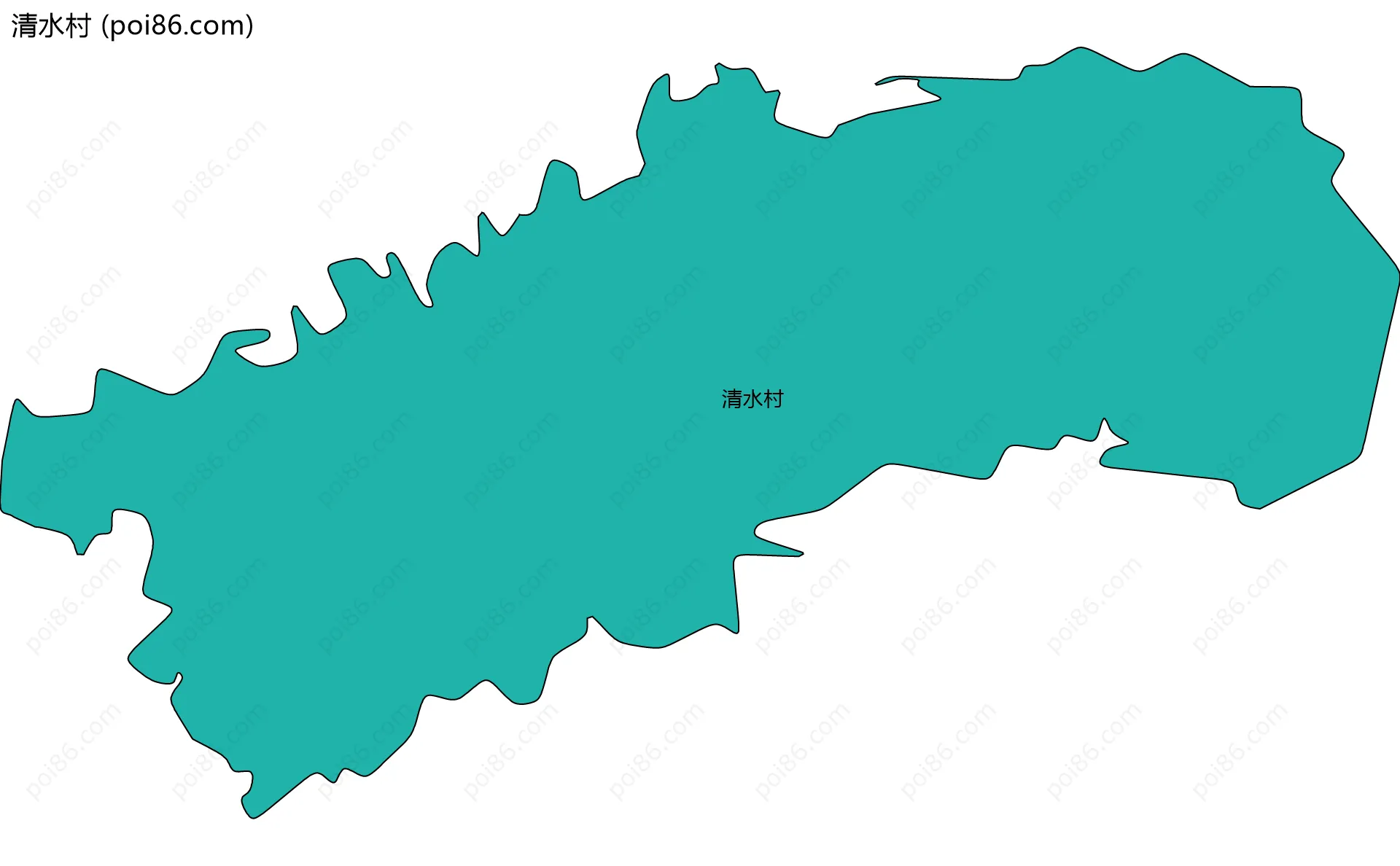 清水村边界地图