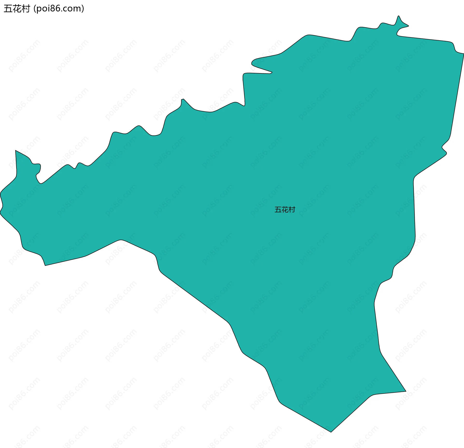 五花村边界地图