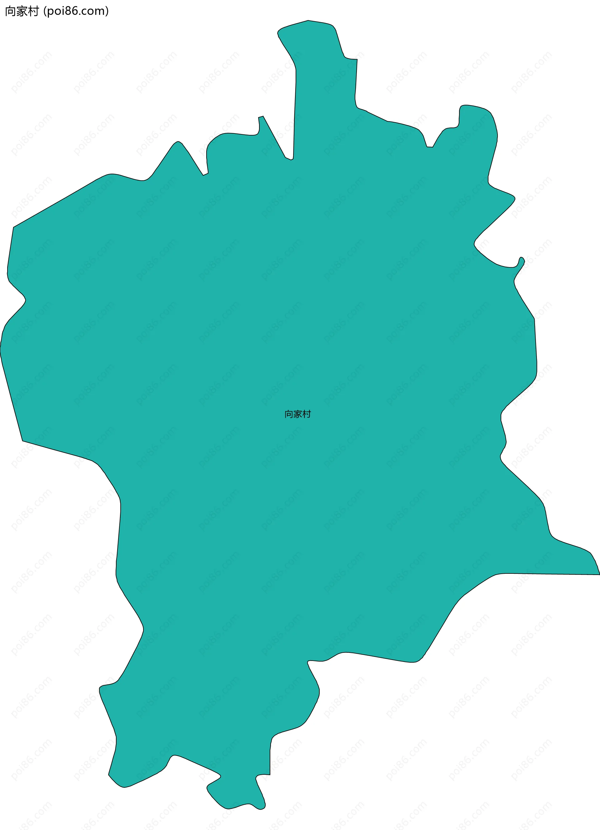 向家村边界地图