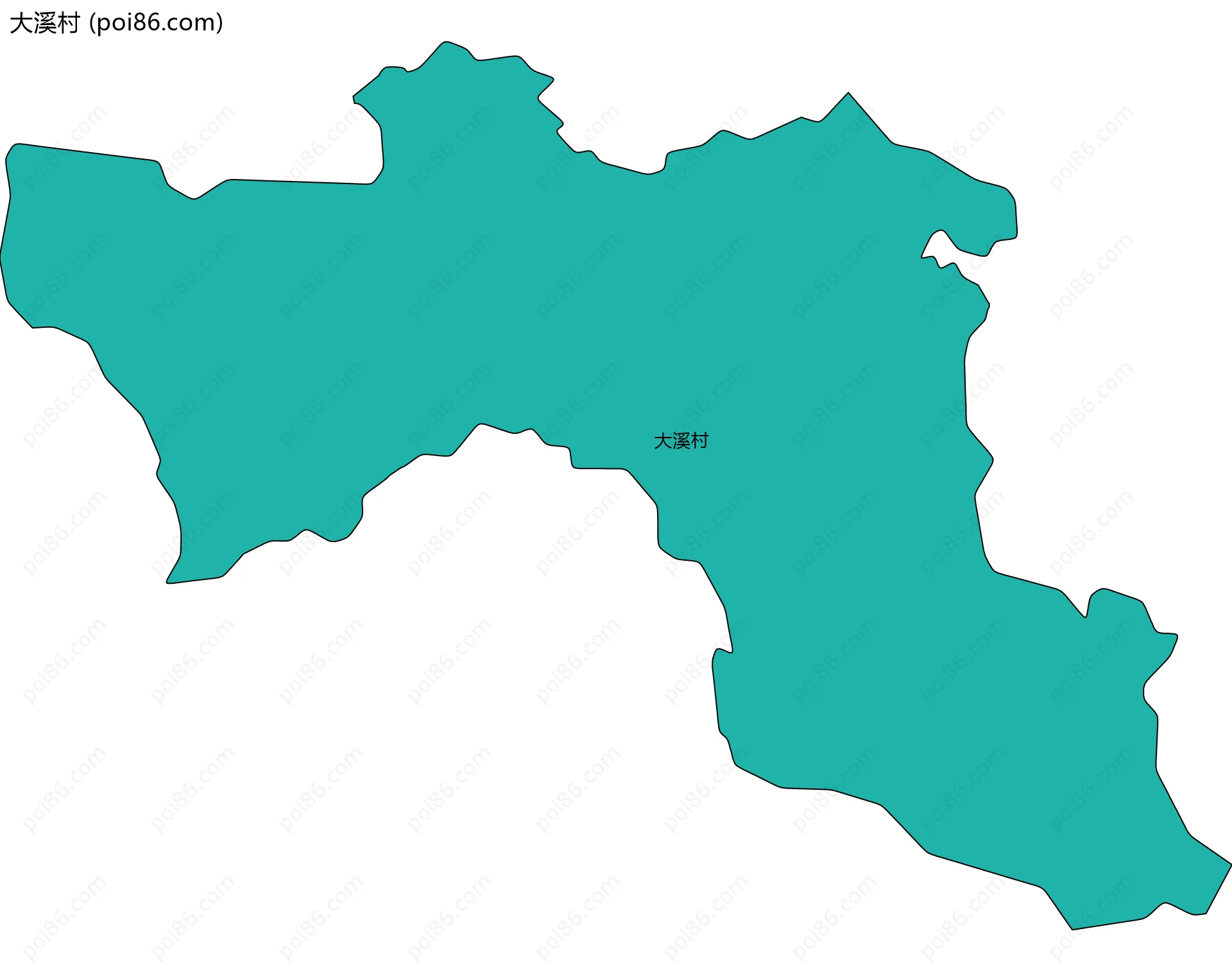 大溪村边界地图