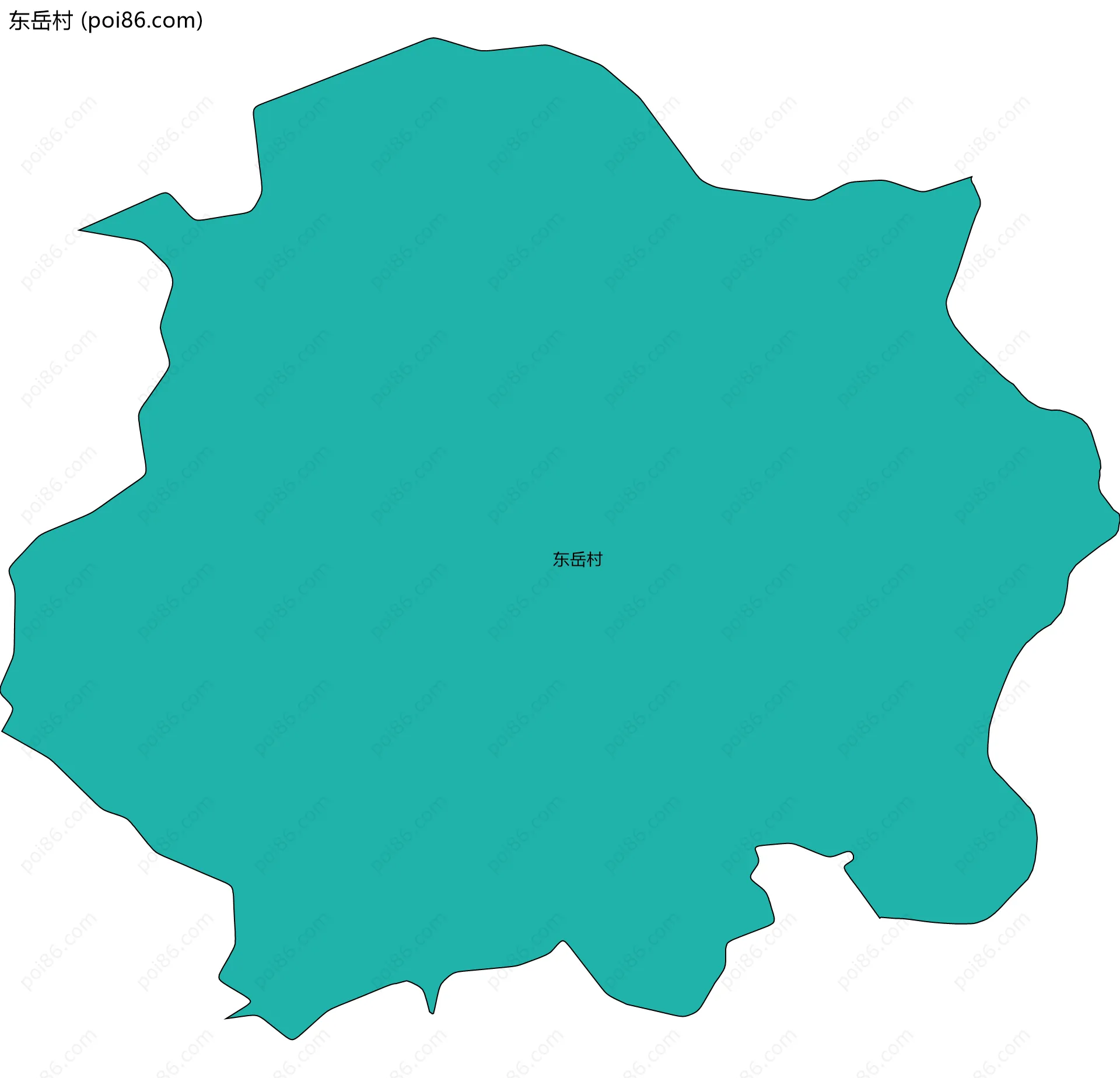 东岳村边界地图