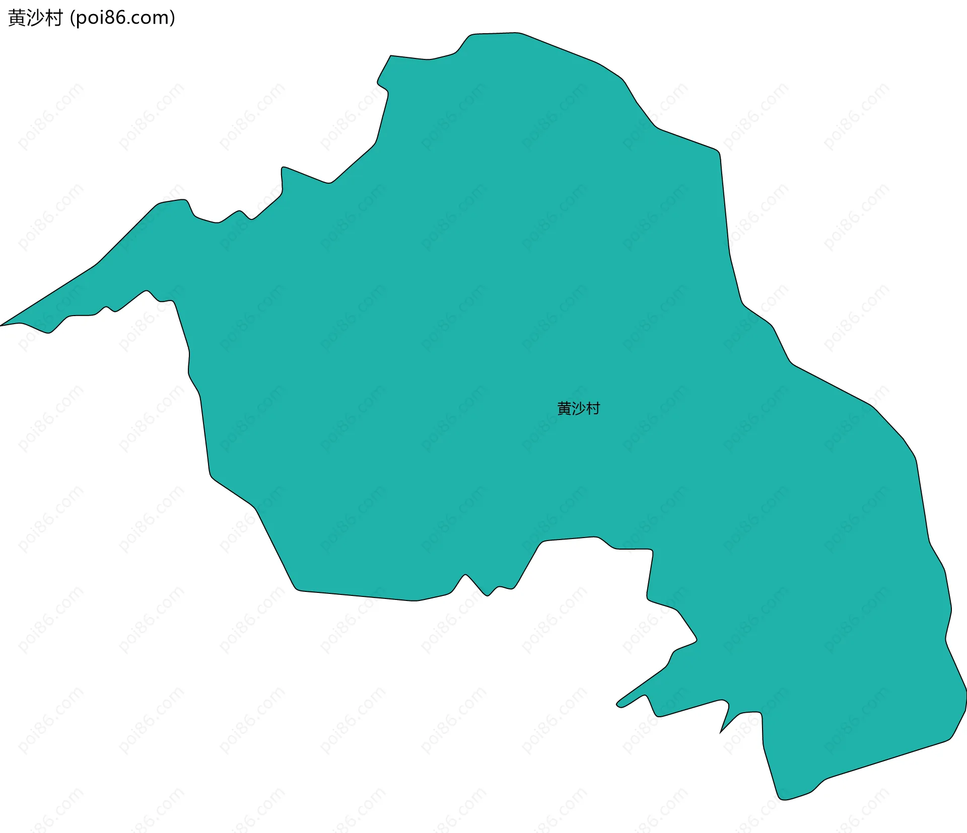 黄沙村边界地图