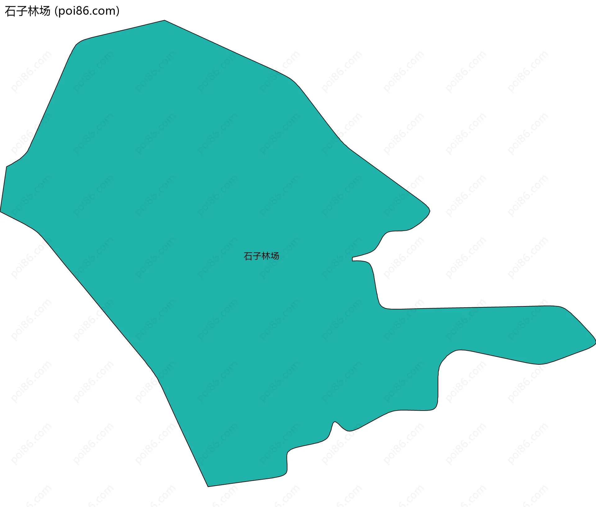 石子林场边界地图