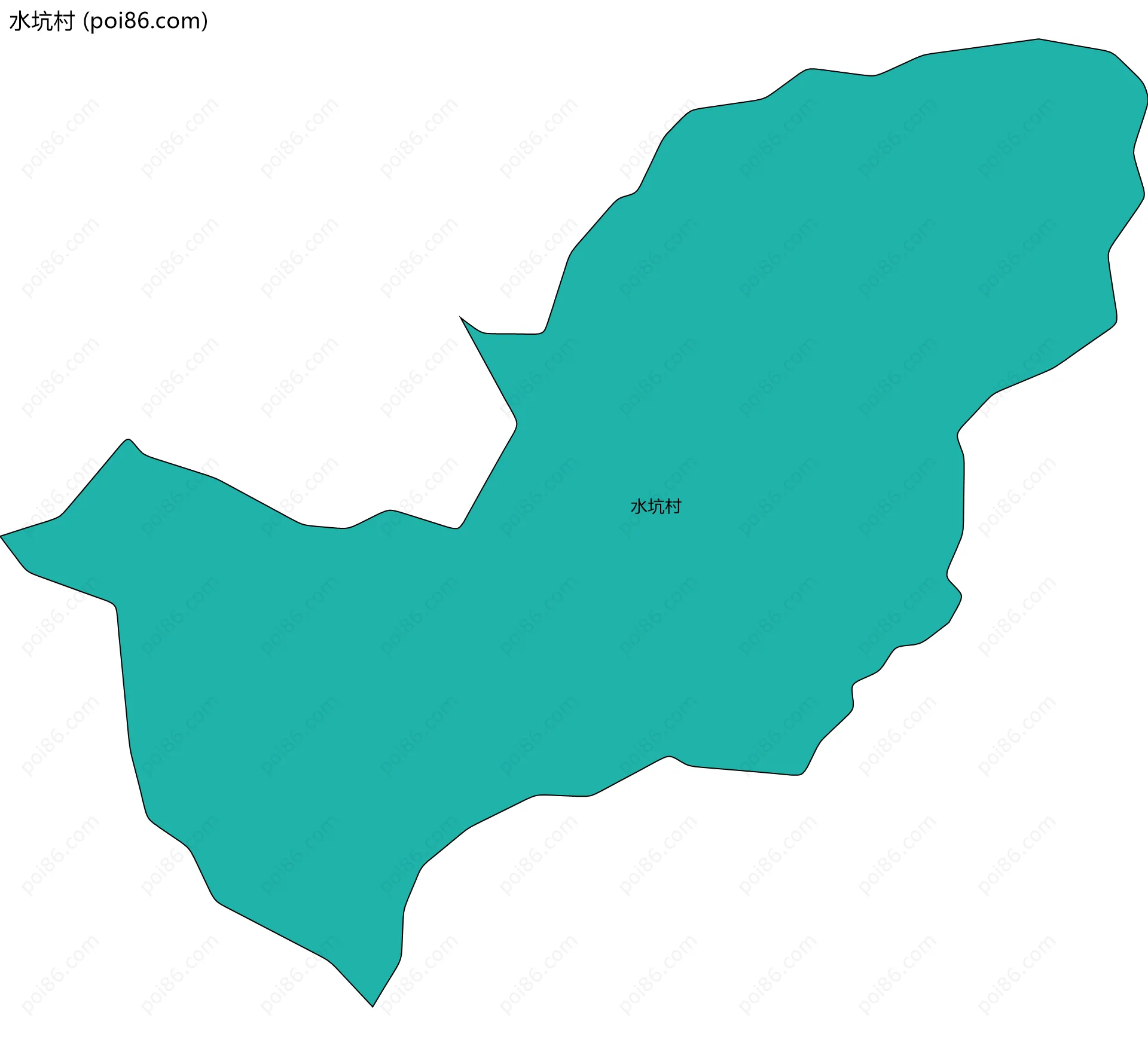 水坑村边界地图