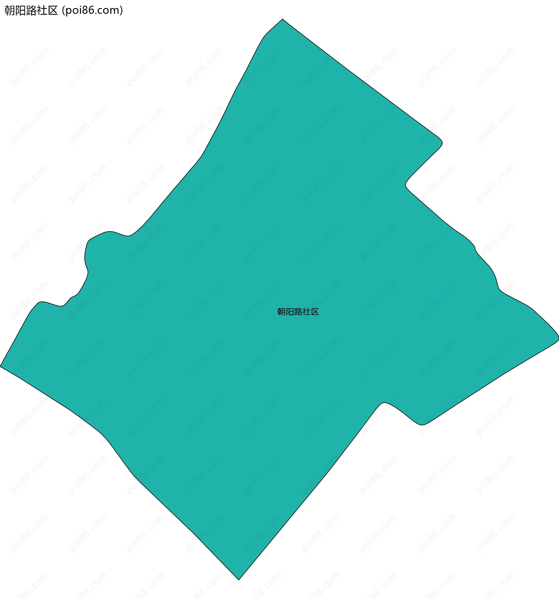 朝阳路社区边界地图