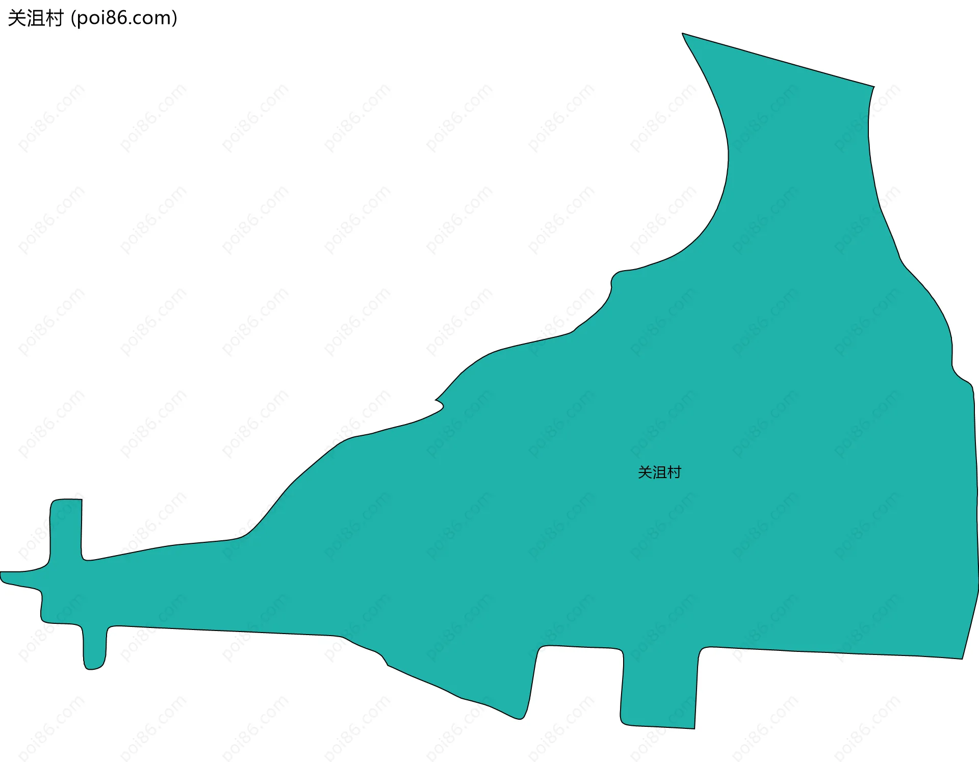 关沮村边界地图