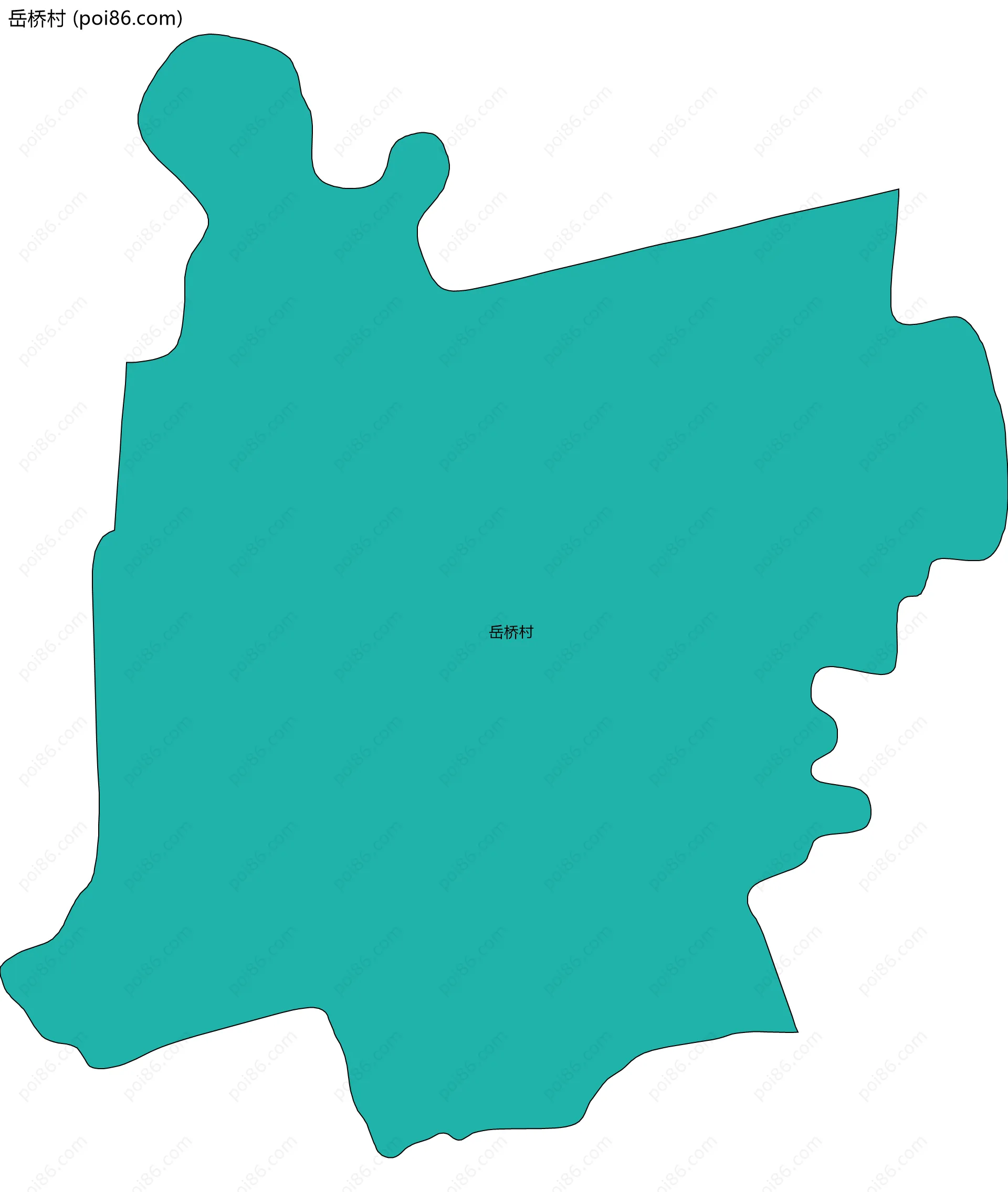 岳桥村边界地图