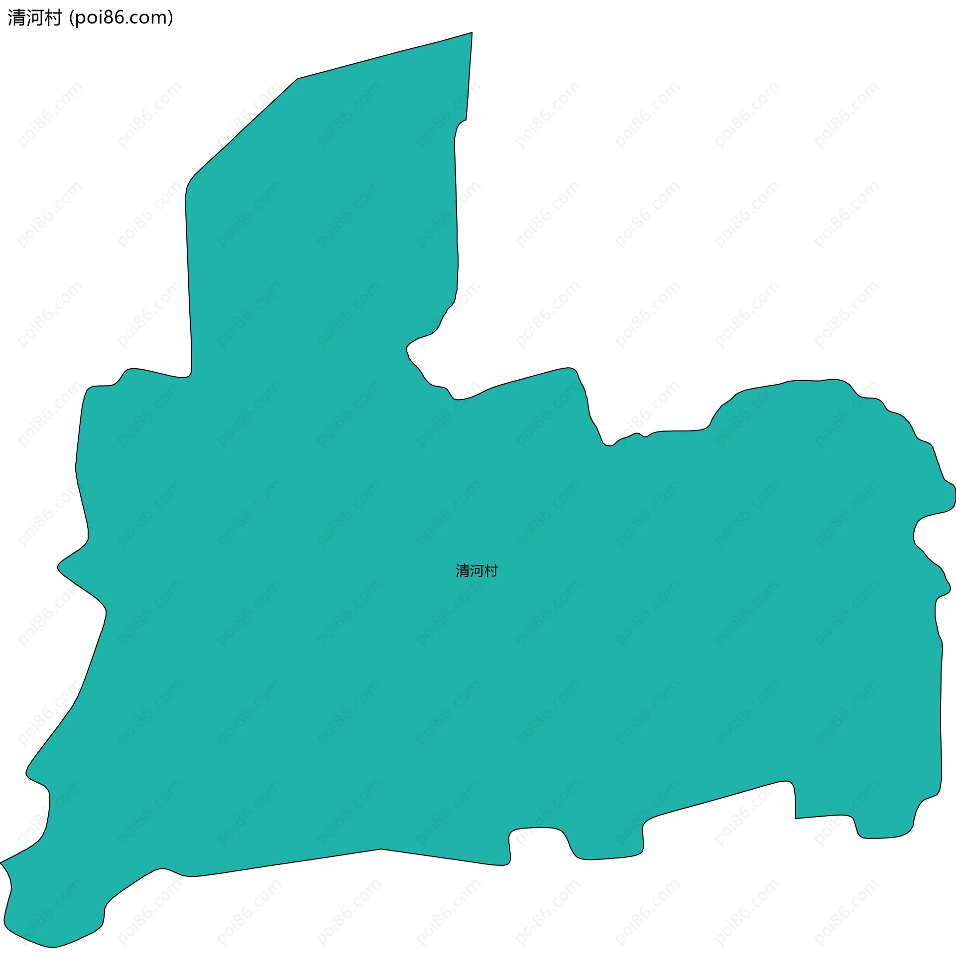 清河村边界地图