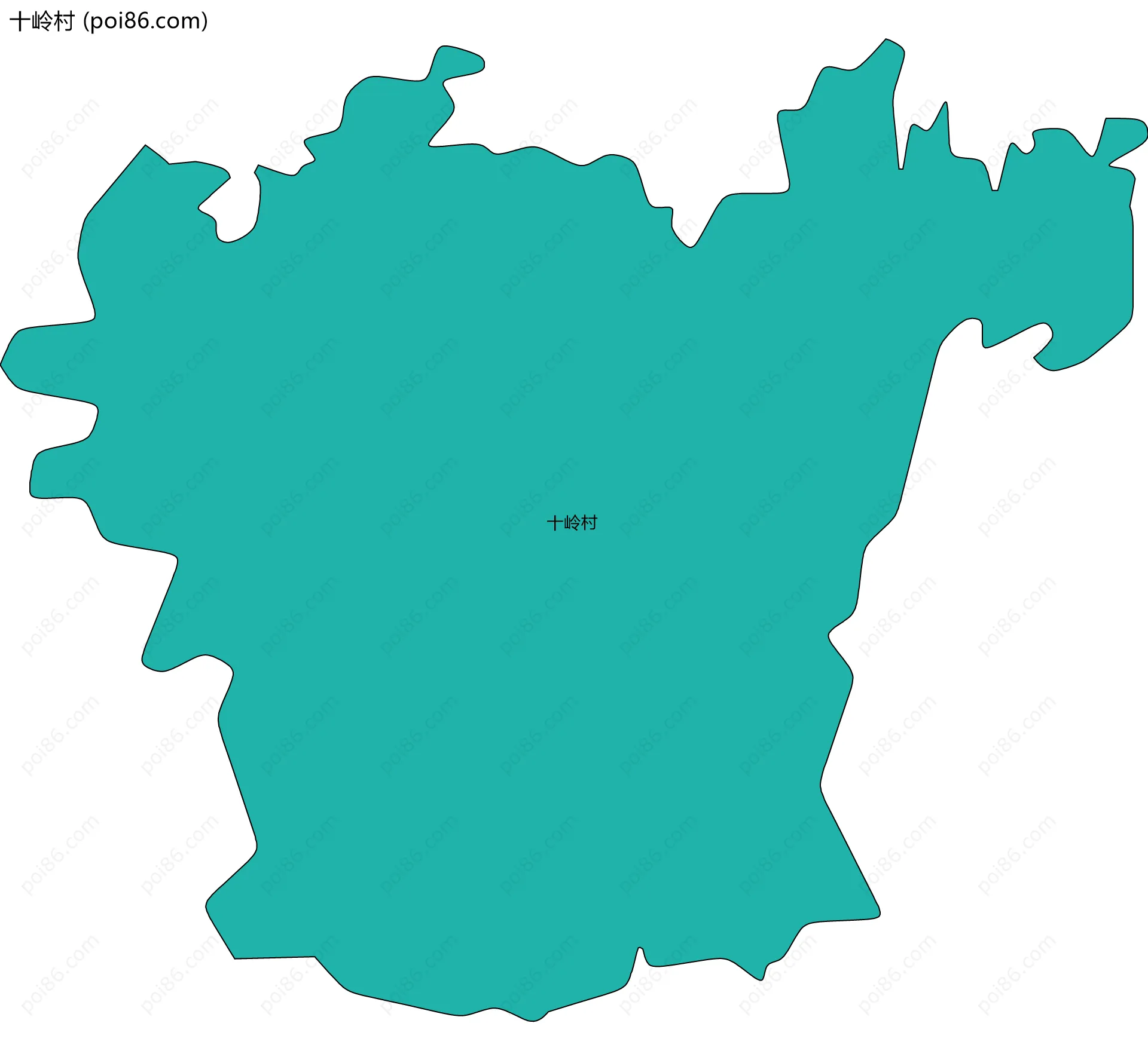 十岭村边界地图