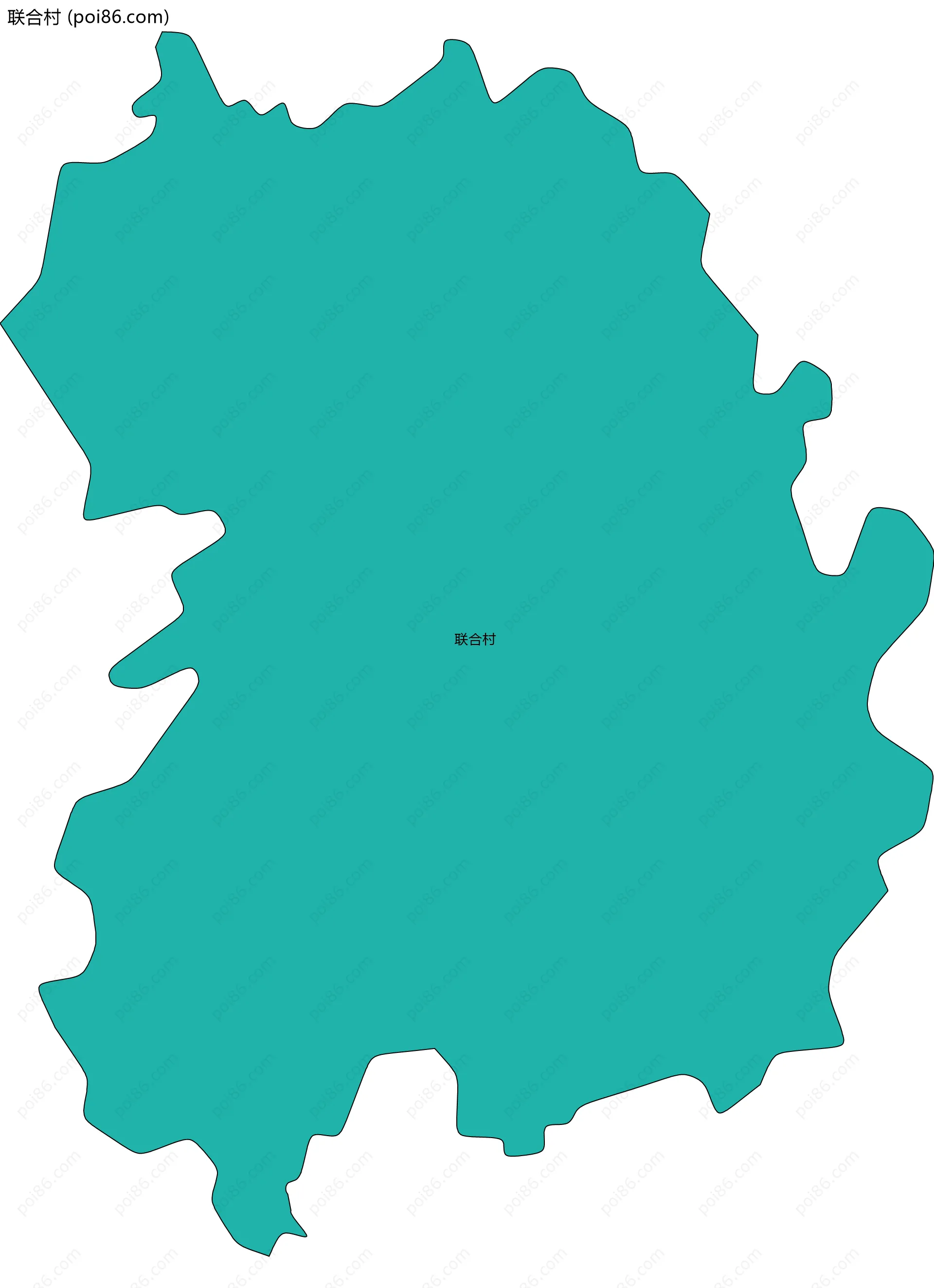 联合村边界地图