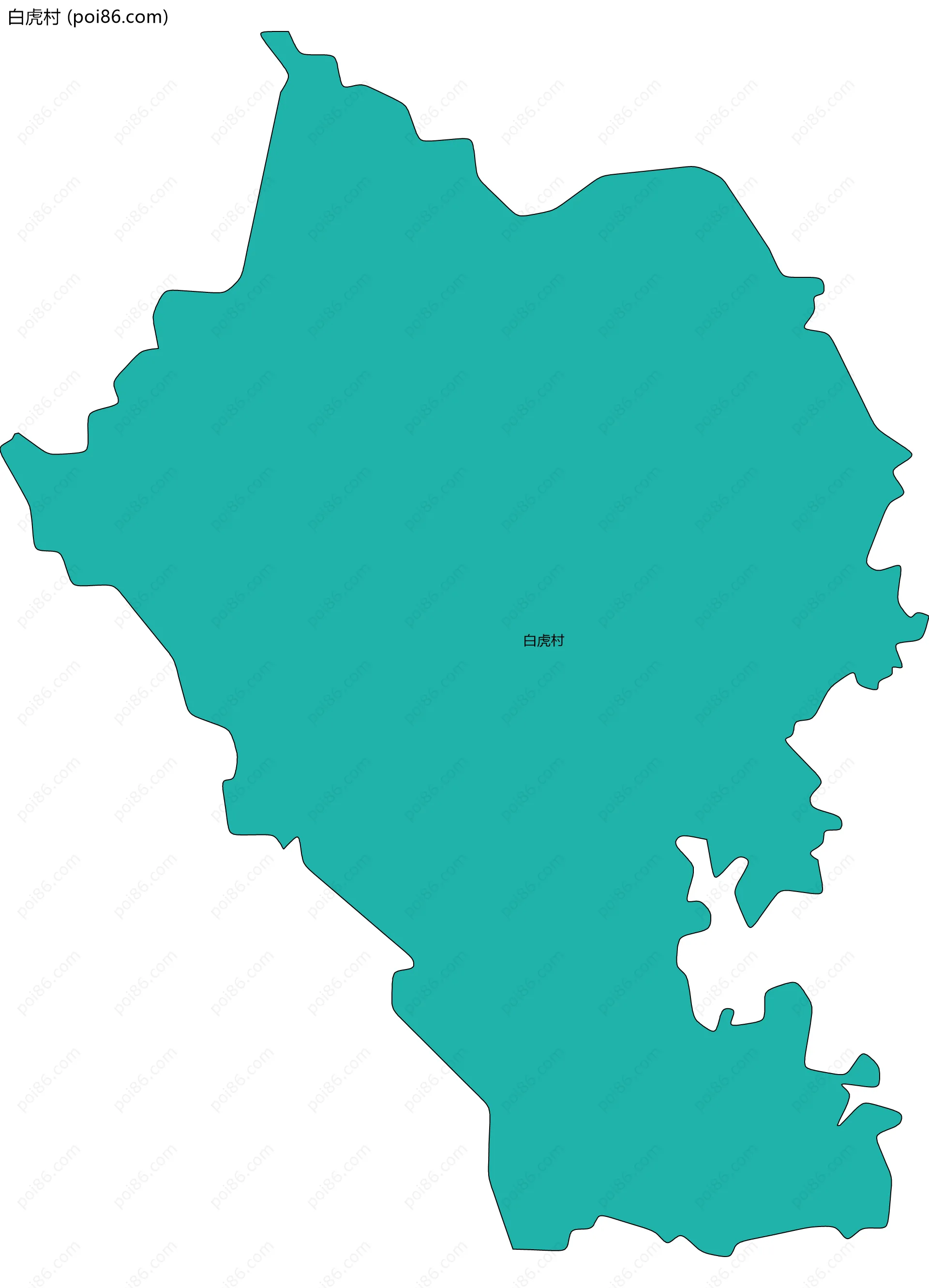 白虎村边界地图