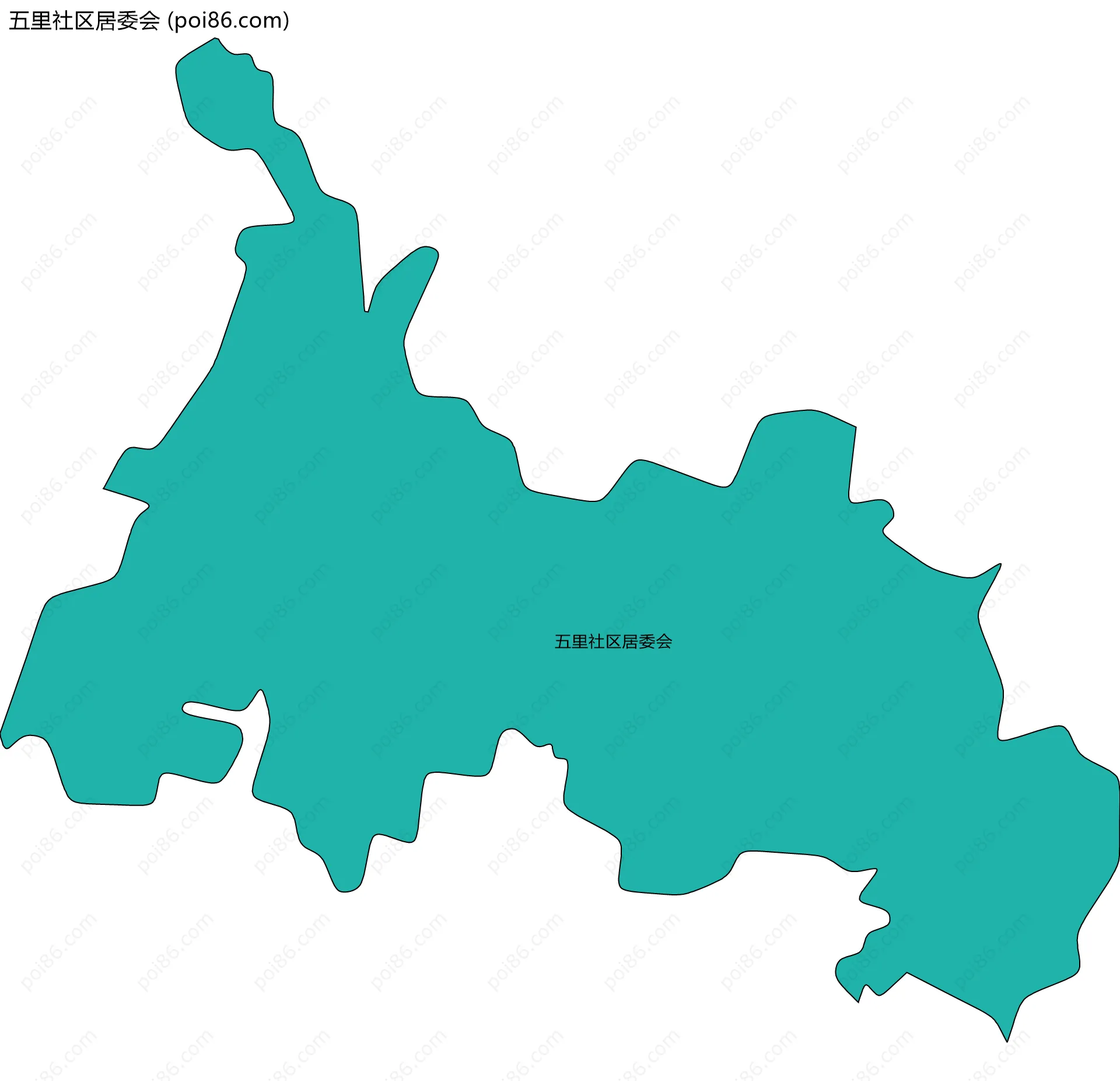 五里社区居委会边界地图