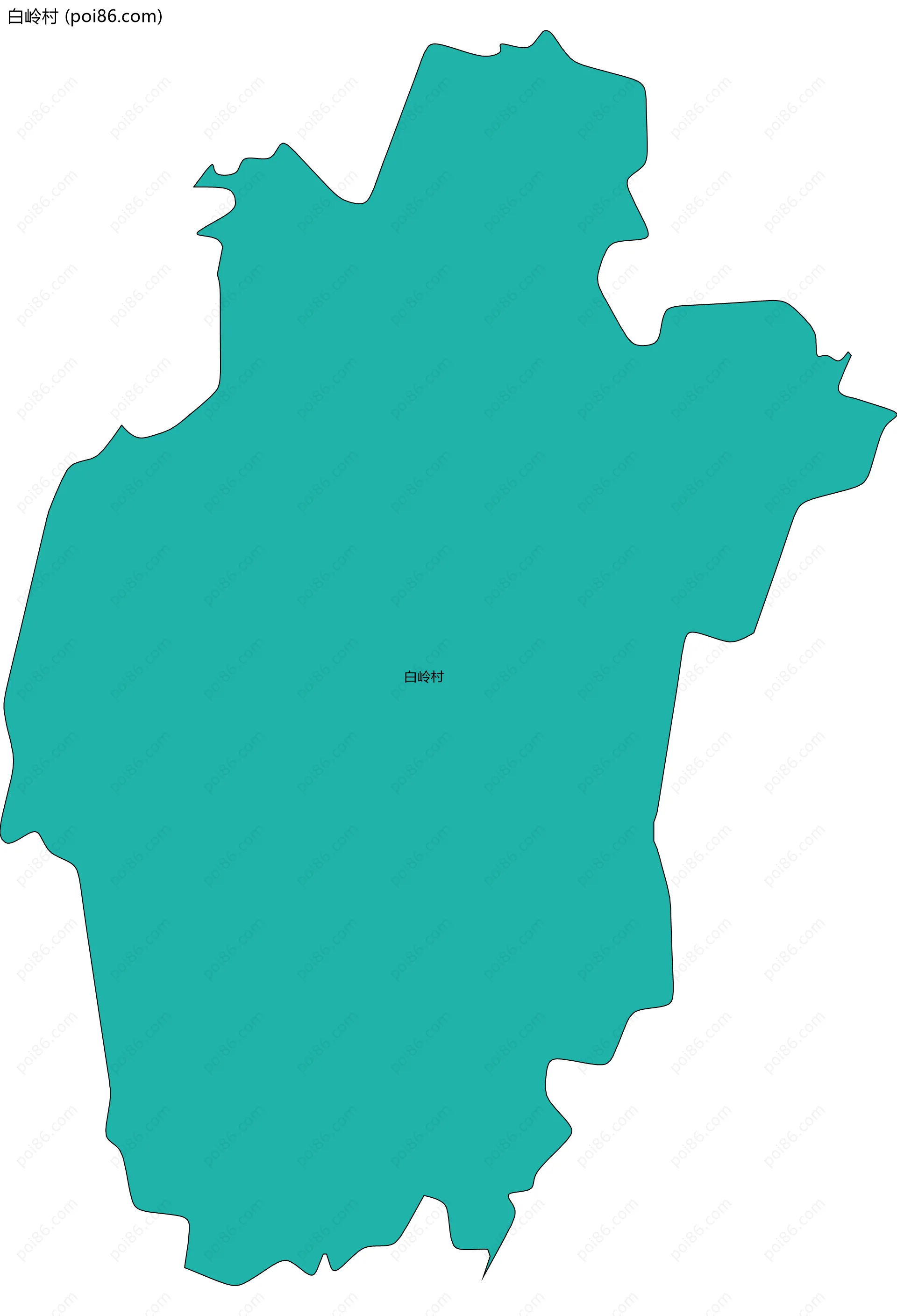 白岭村边界地图