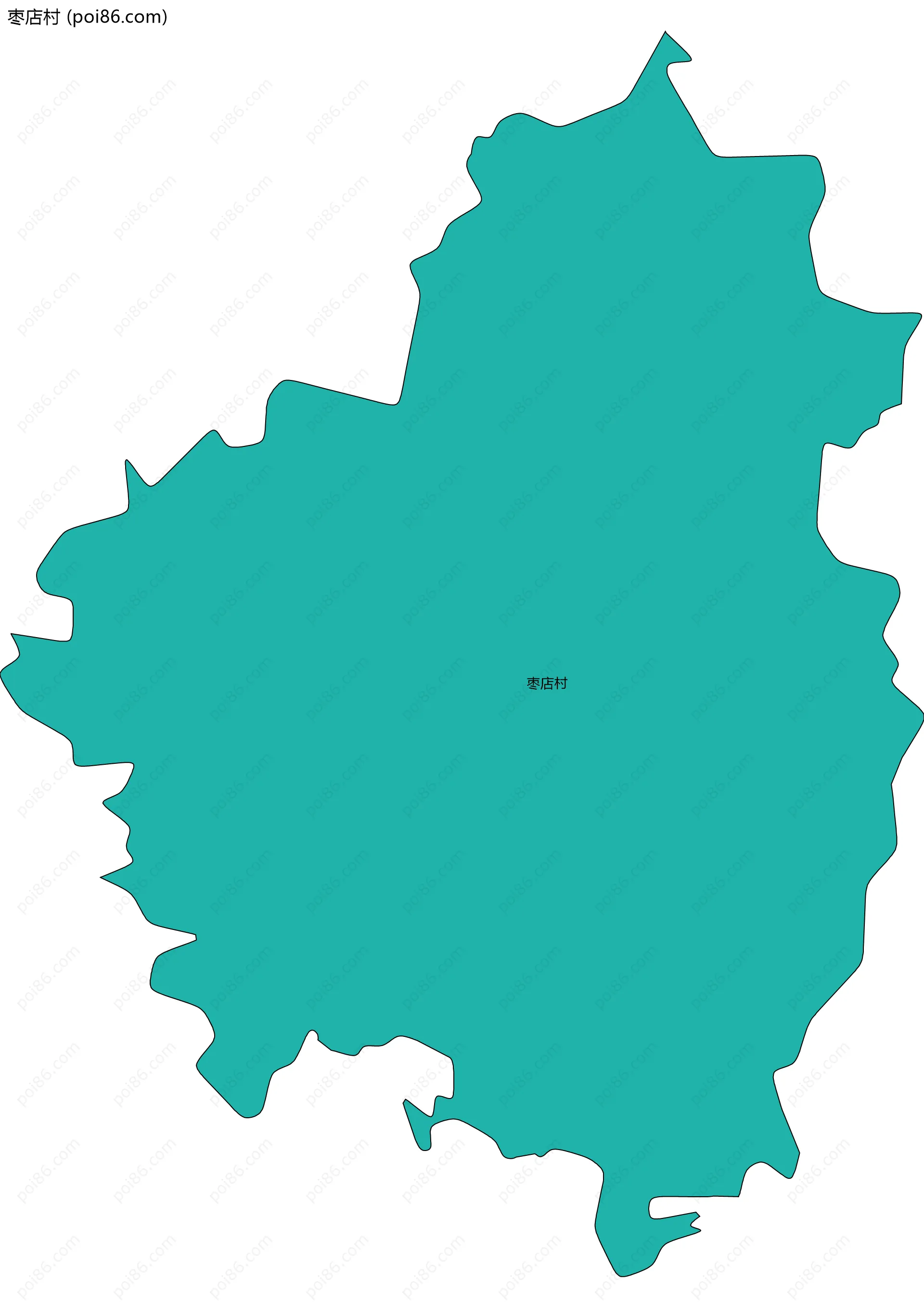 枣店村边界地图