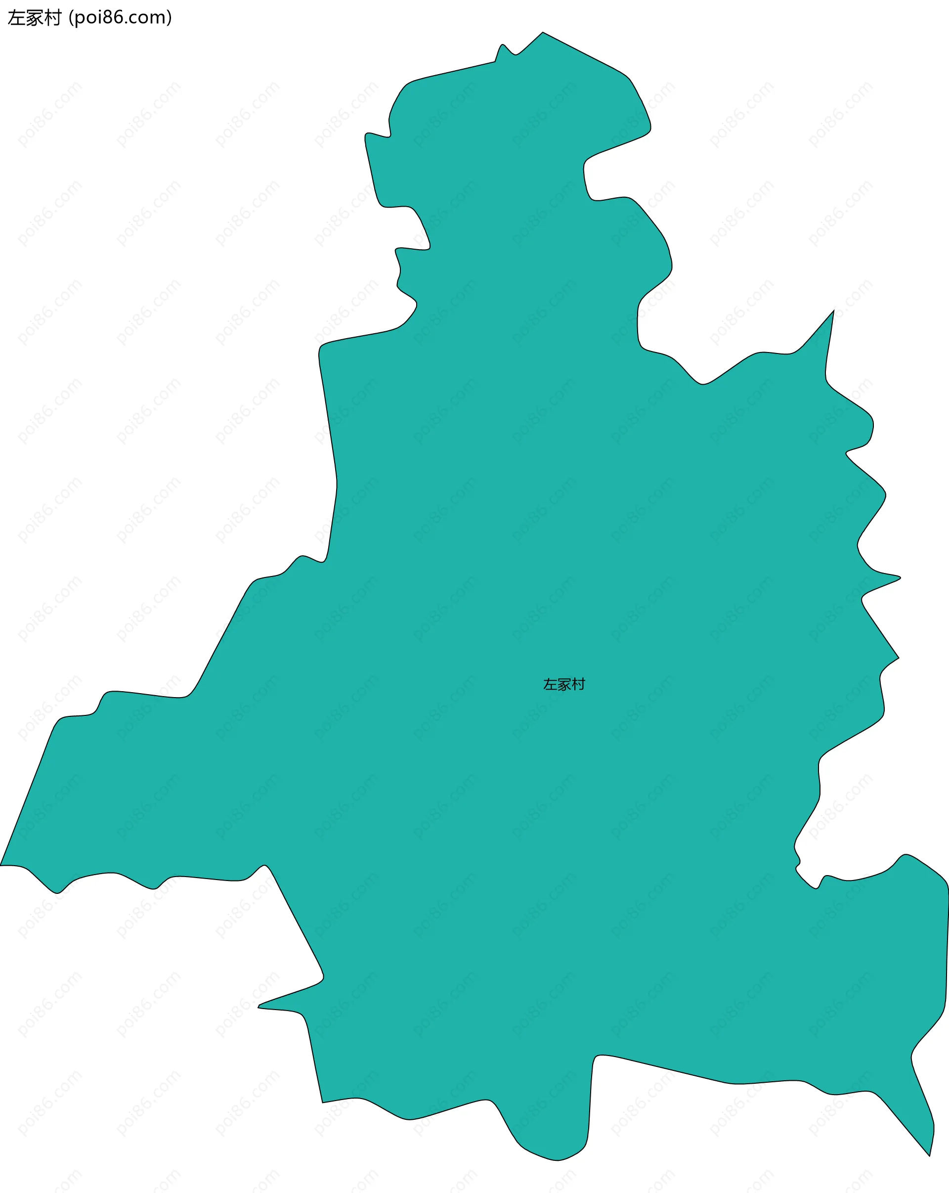 左冢村边界地图