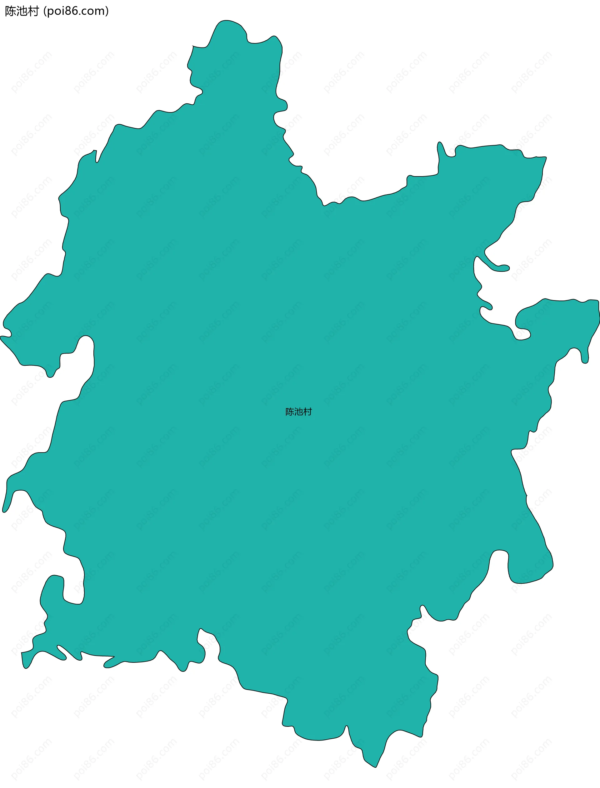 陈池村边界地图