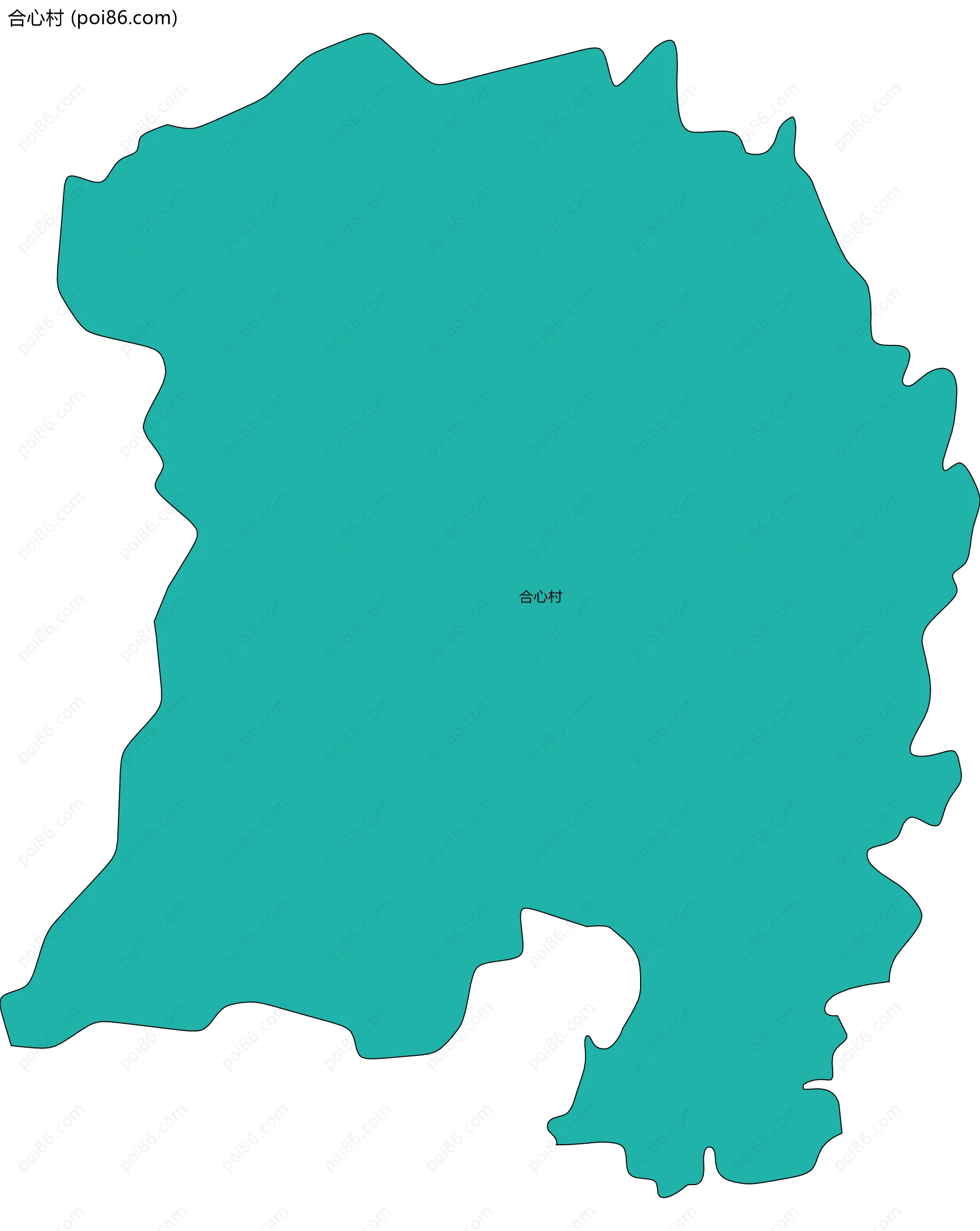 合心村边界地图
