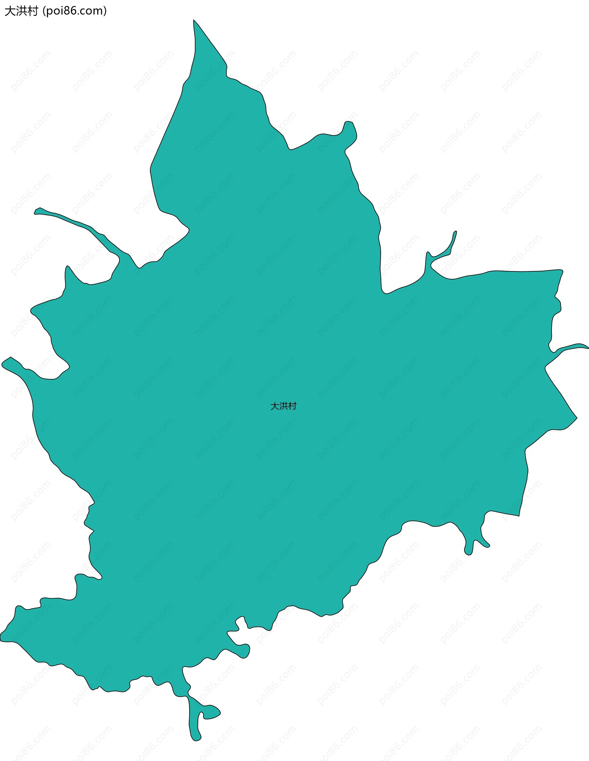 大洪村边界地图