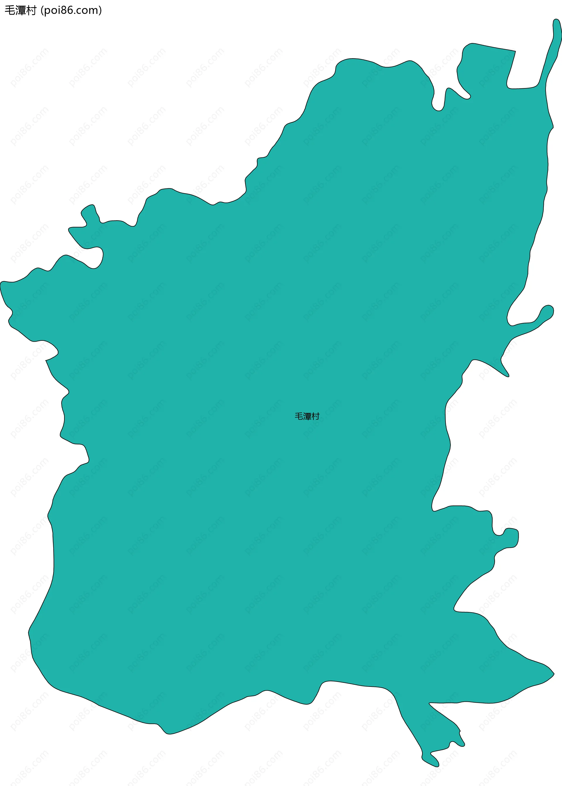 毛潭村边界地图