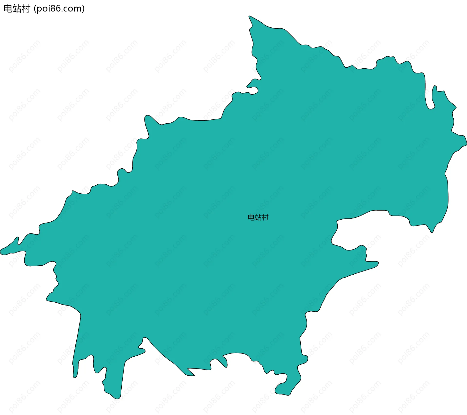 电站村边界地图
