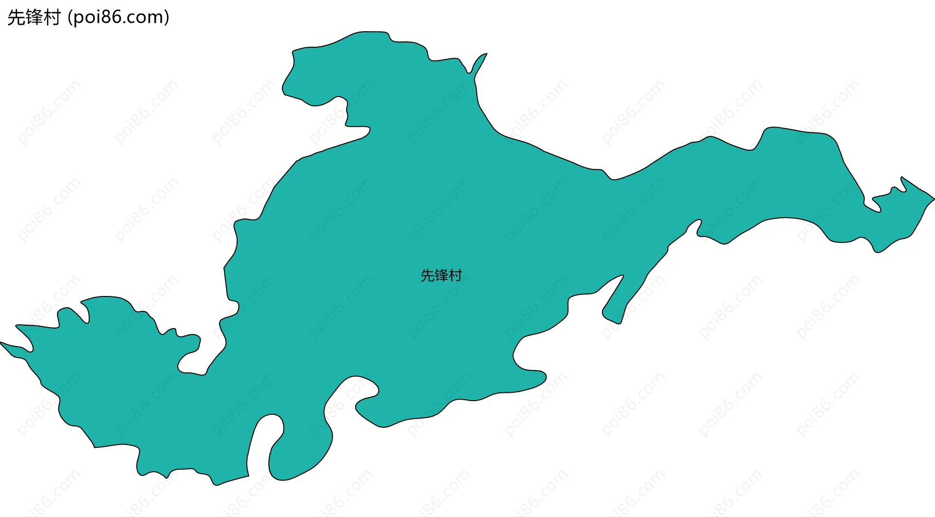 先锋村边界地图