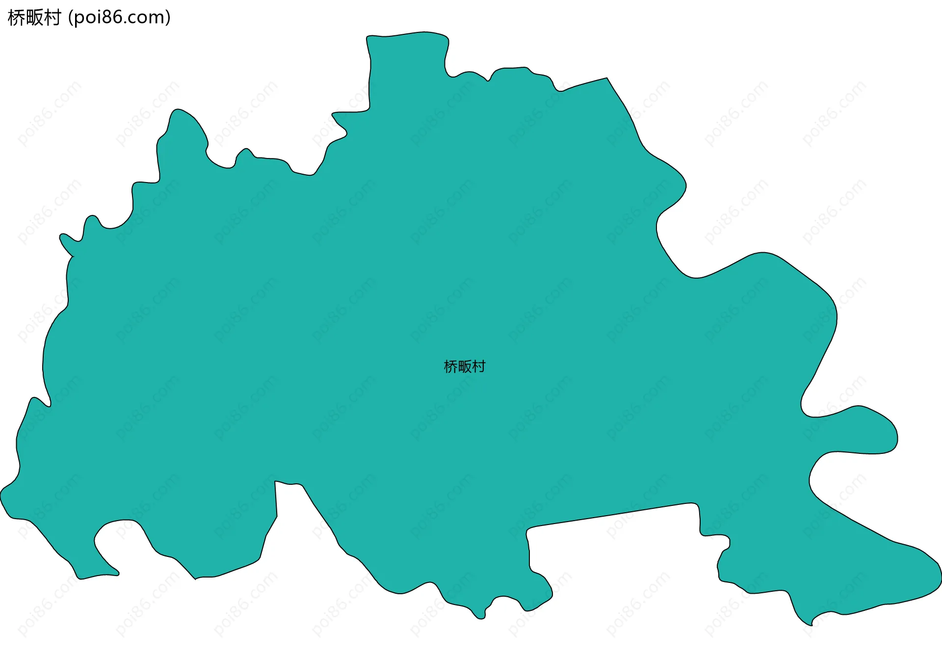 桥畈村边界地图