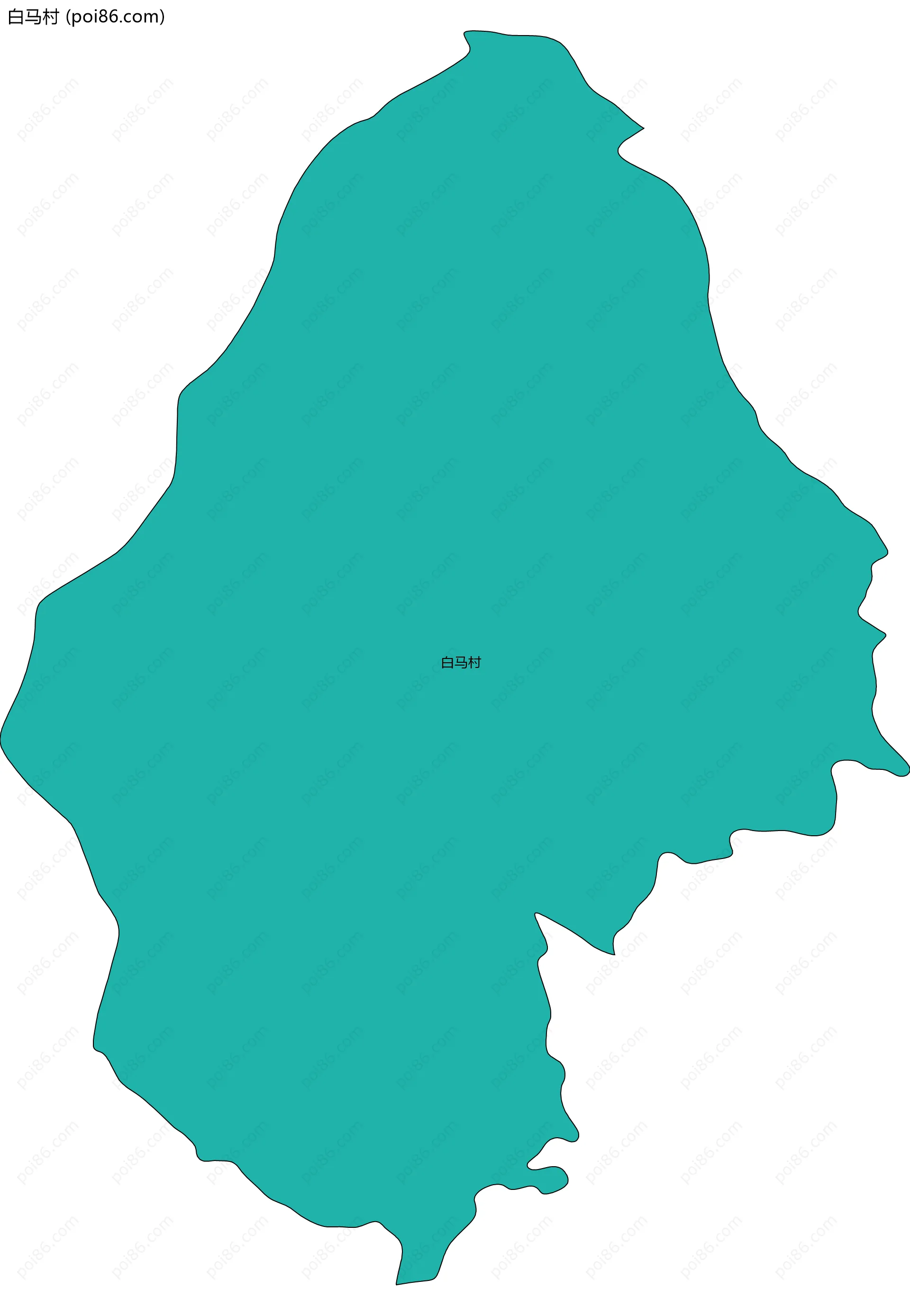 白马村边界地图